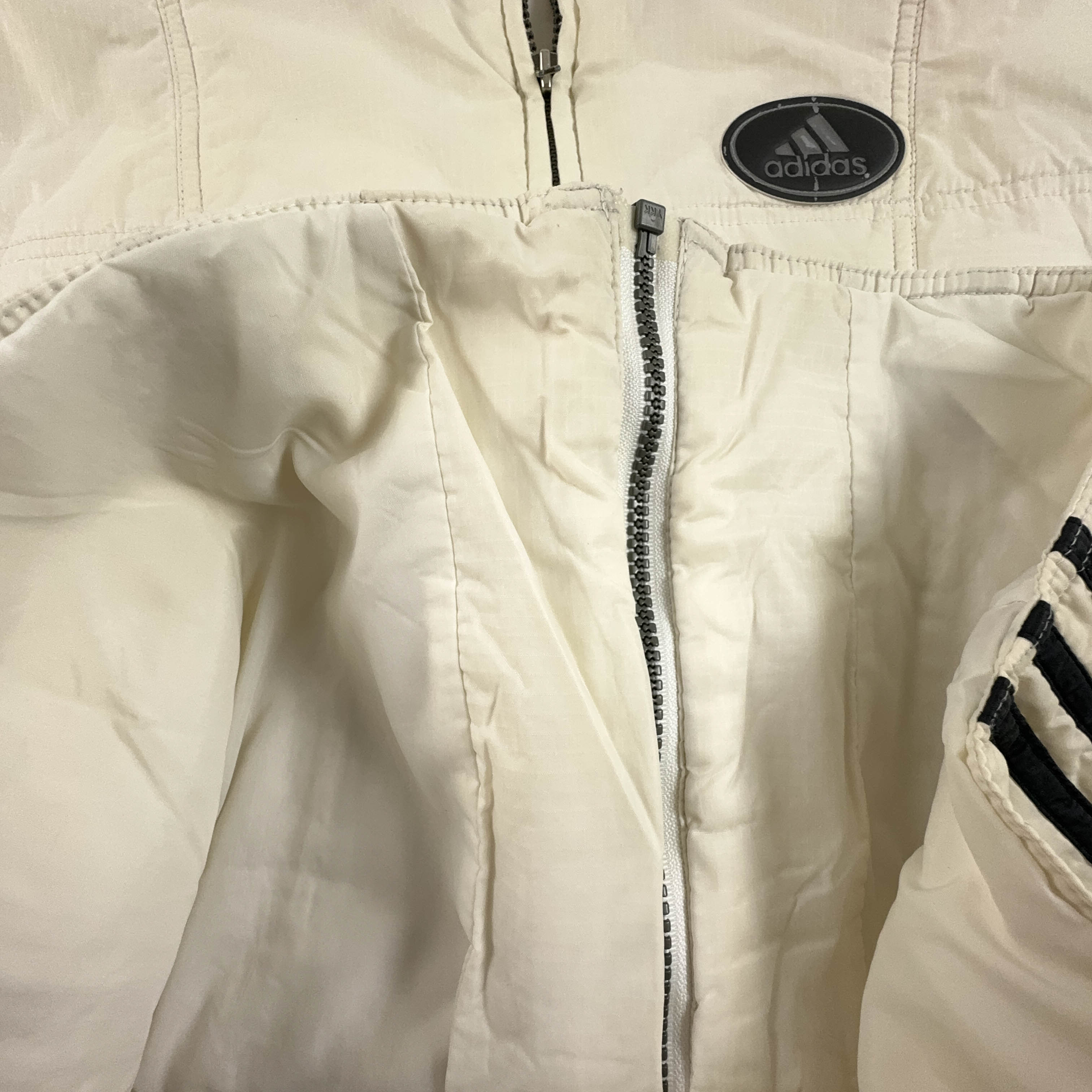 Giacca Adidas Vintage anni 90 beige con zip - Taglia L uomo