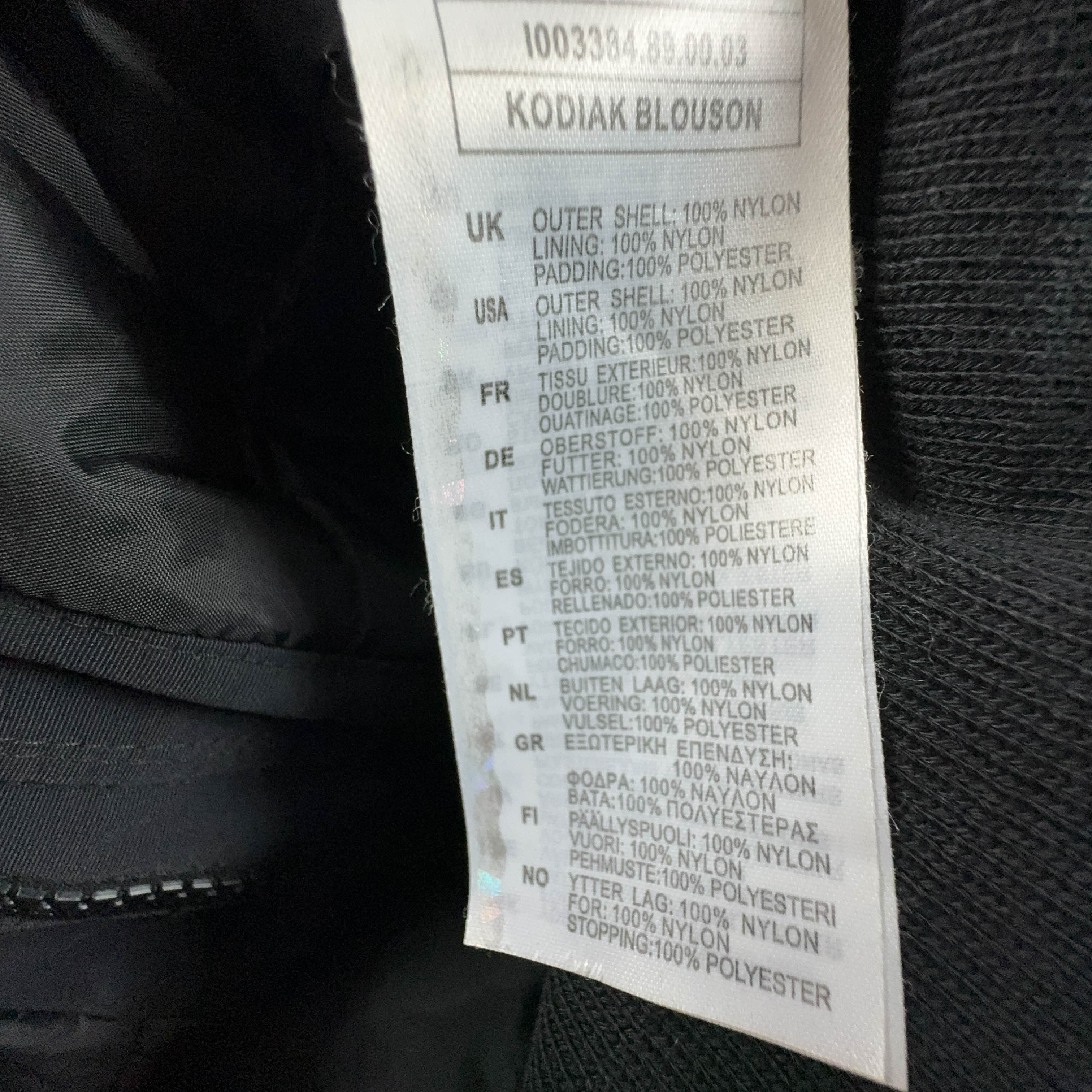 Giubbotto Carhartt Koidak Blouson nero con zip e cappuccio - Taglia L uomo