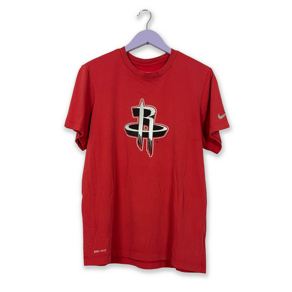 Red Nike Cotton T-Shirt with Print - Men's Size M