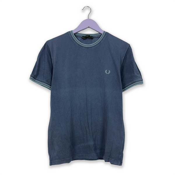 Fred Perry Blue Cotton T-Shirt - Size 40" - 102cm Men's