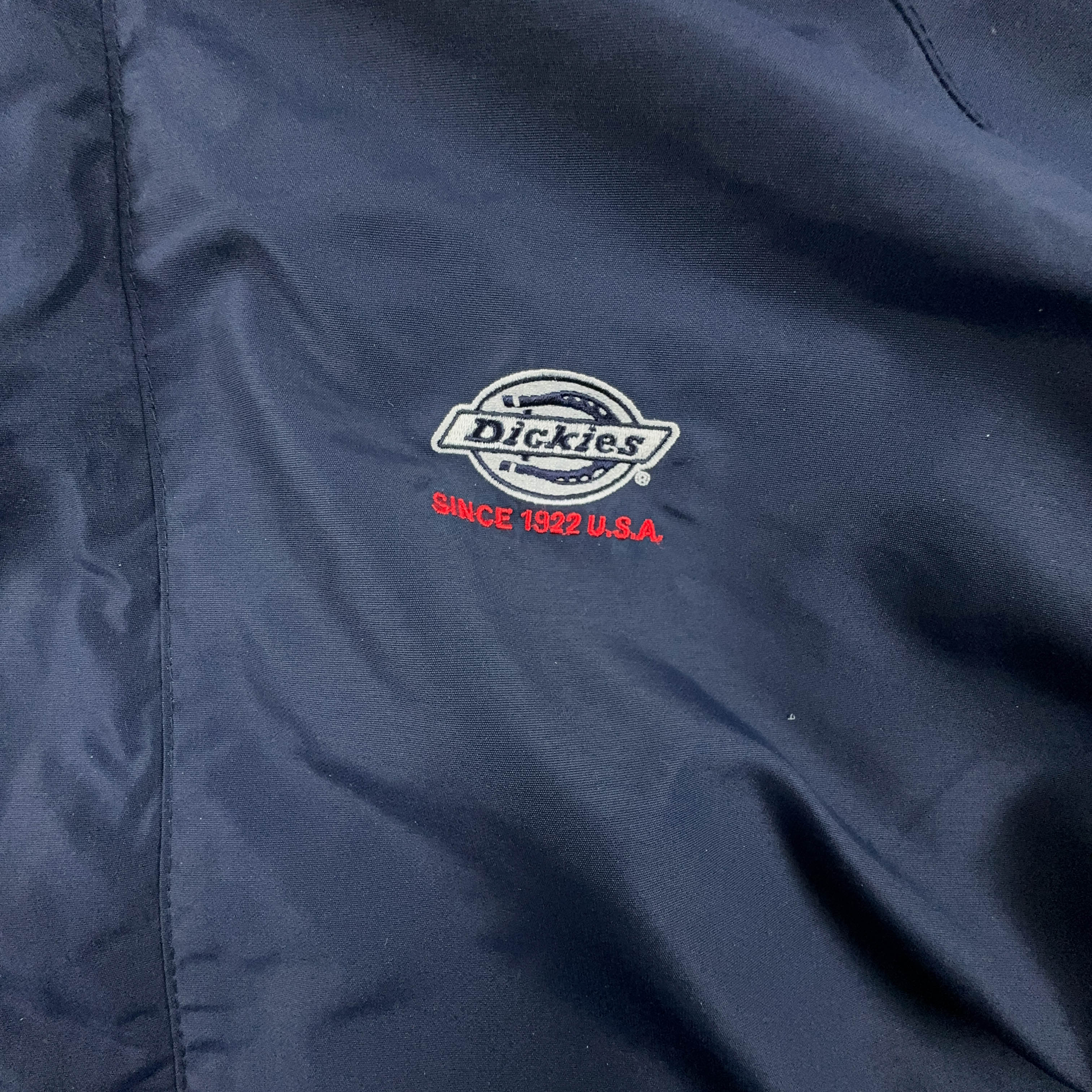 Giacca a vento Dickies blu waterproof con zip e cappuccio - Taglia XL uomo