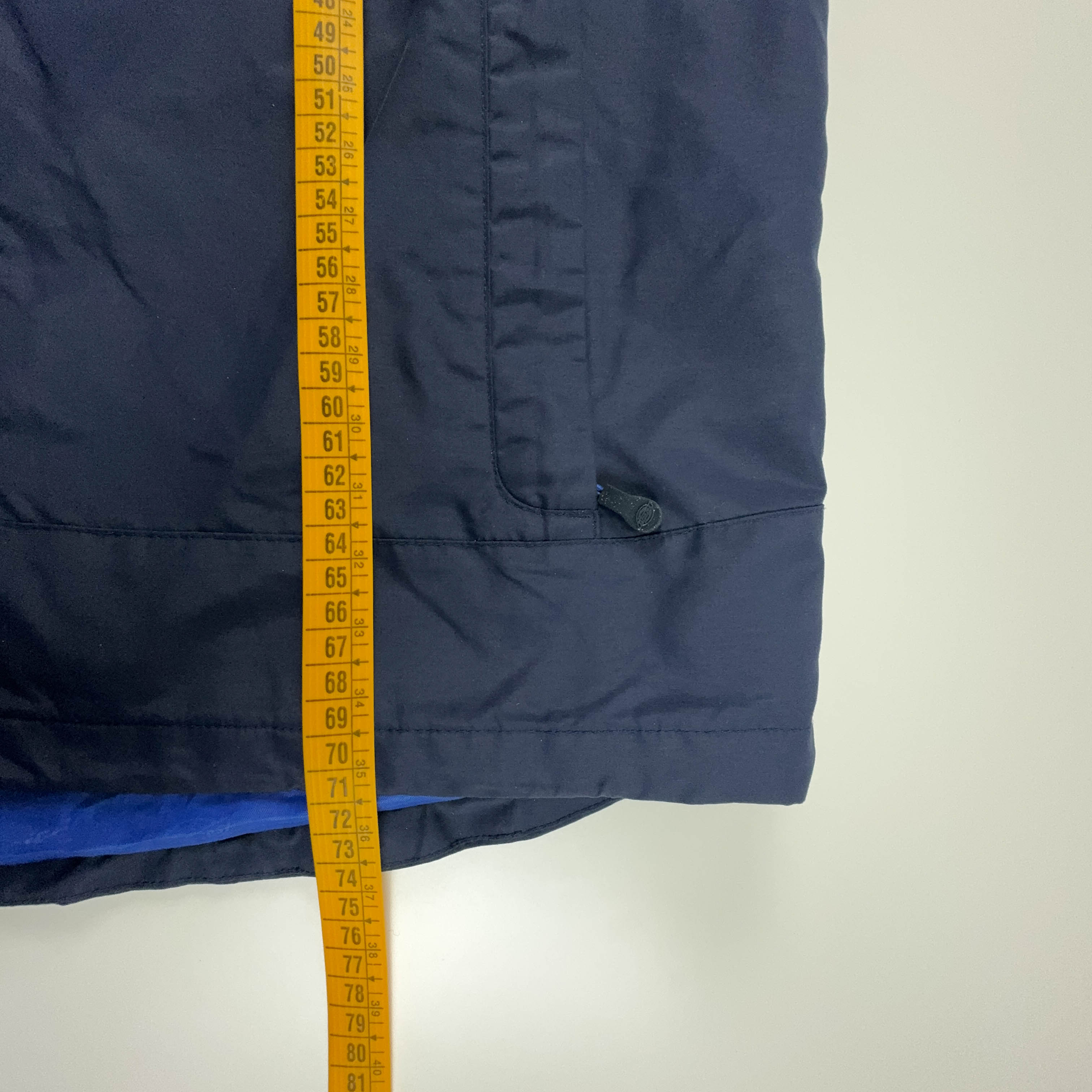 Giacca a vento Dickies blu waterproof con zip e cappuccio - Taglia XL uomo