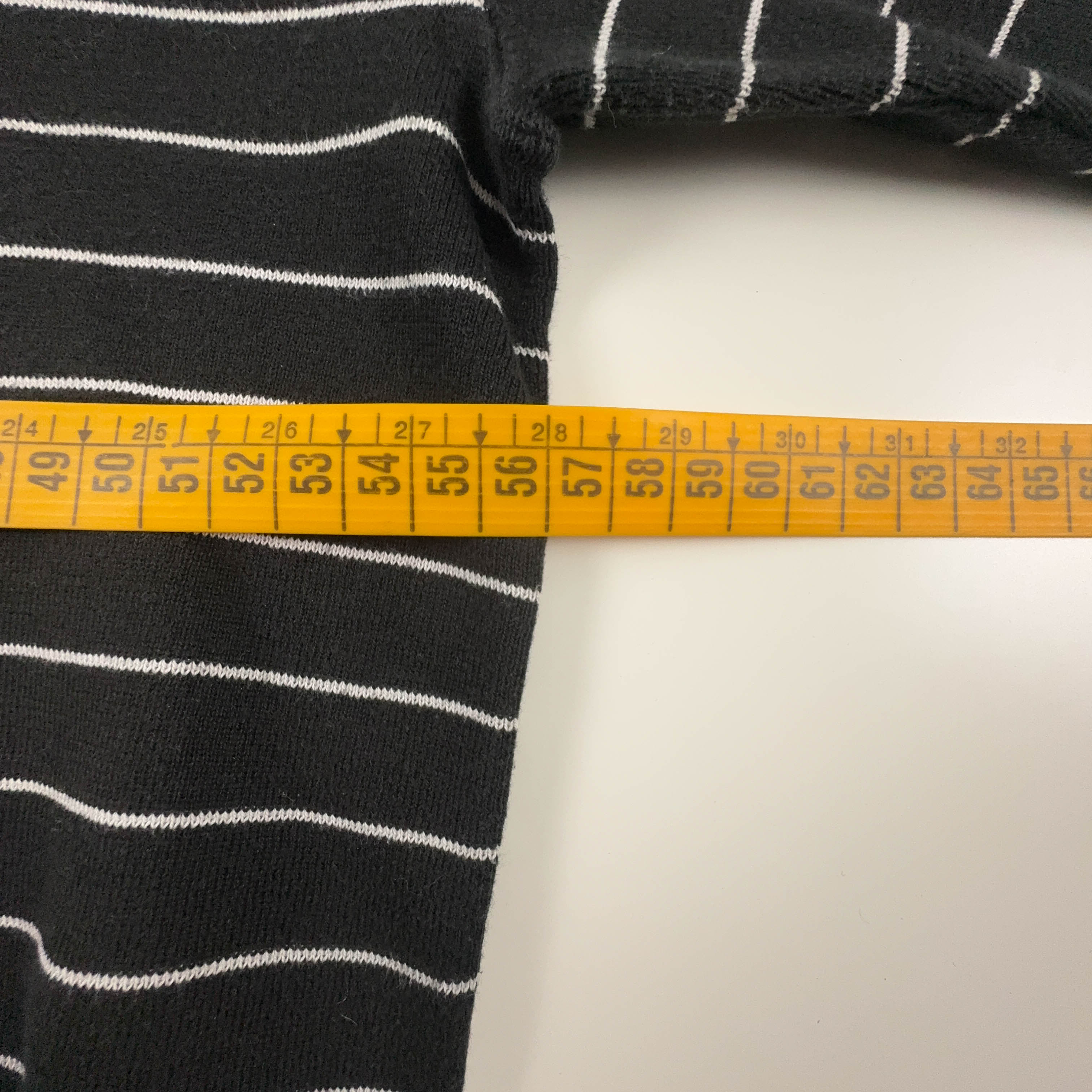 Maglione Ralph Lauren nero e bianco a righe scollo a V in cotone - Taglia L/XL uomo
