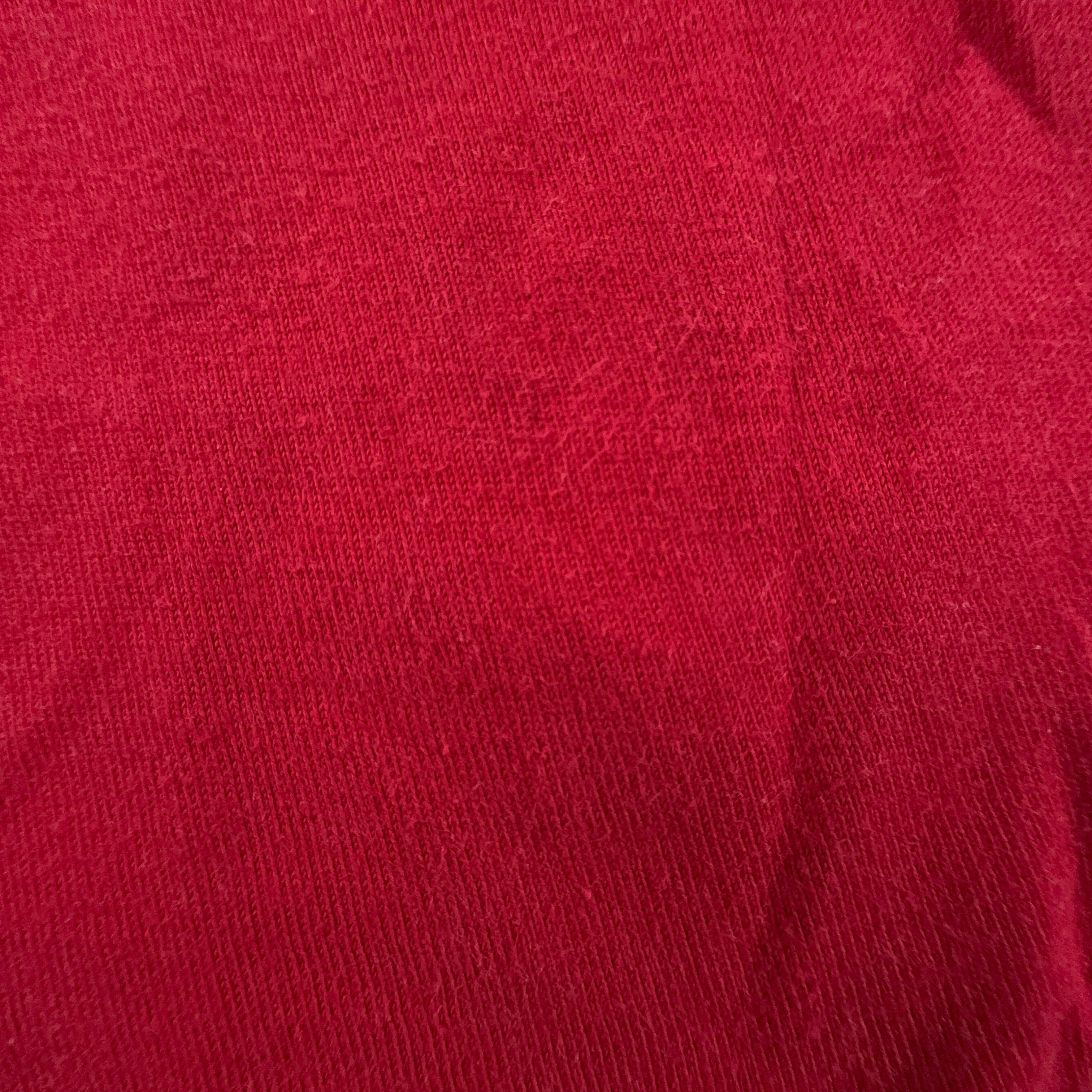 Nike Red Cotton T-Shirt with Printed Spellout Logo - Men's Size Large