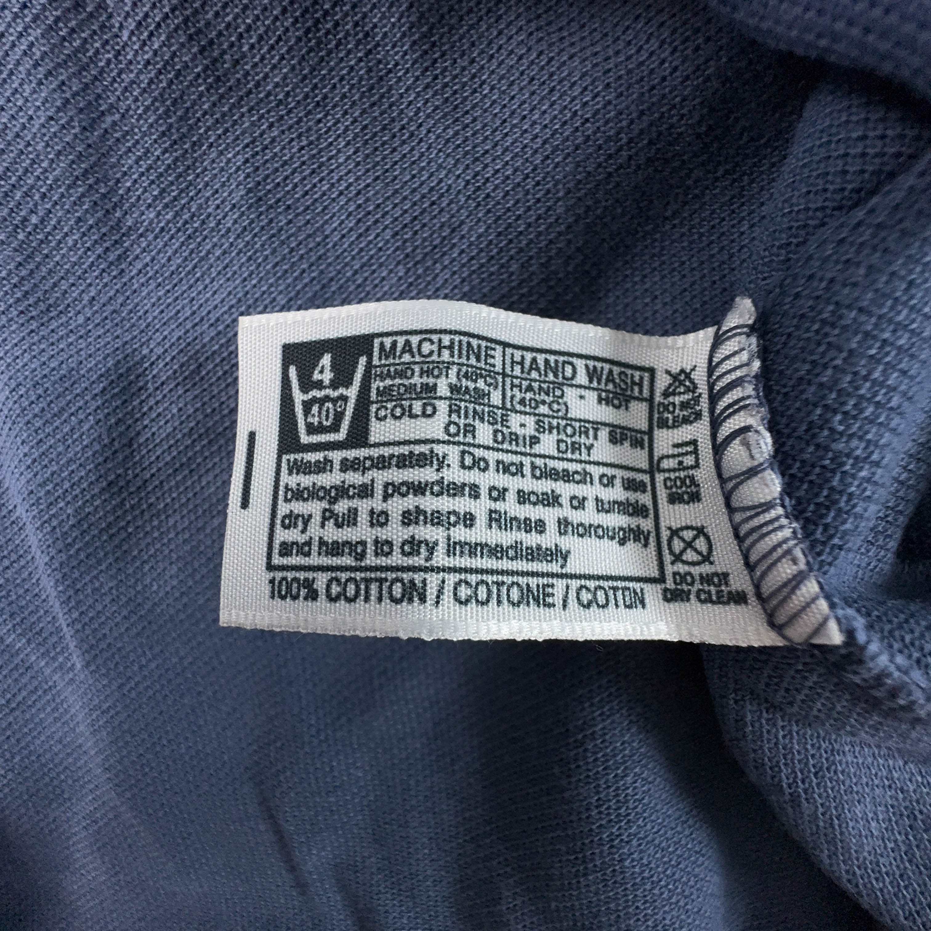 Fred Perry Blue Cotton T-Shirt - Size 40