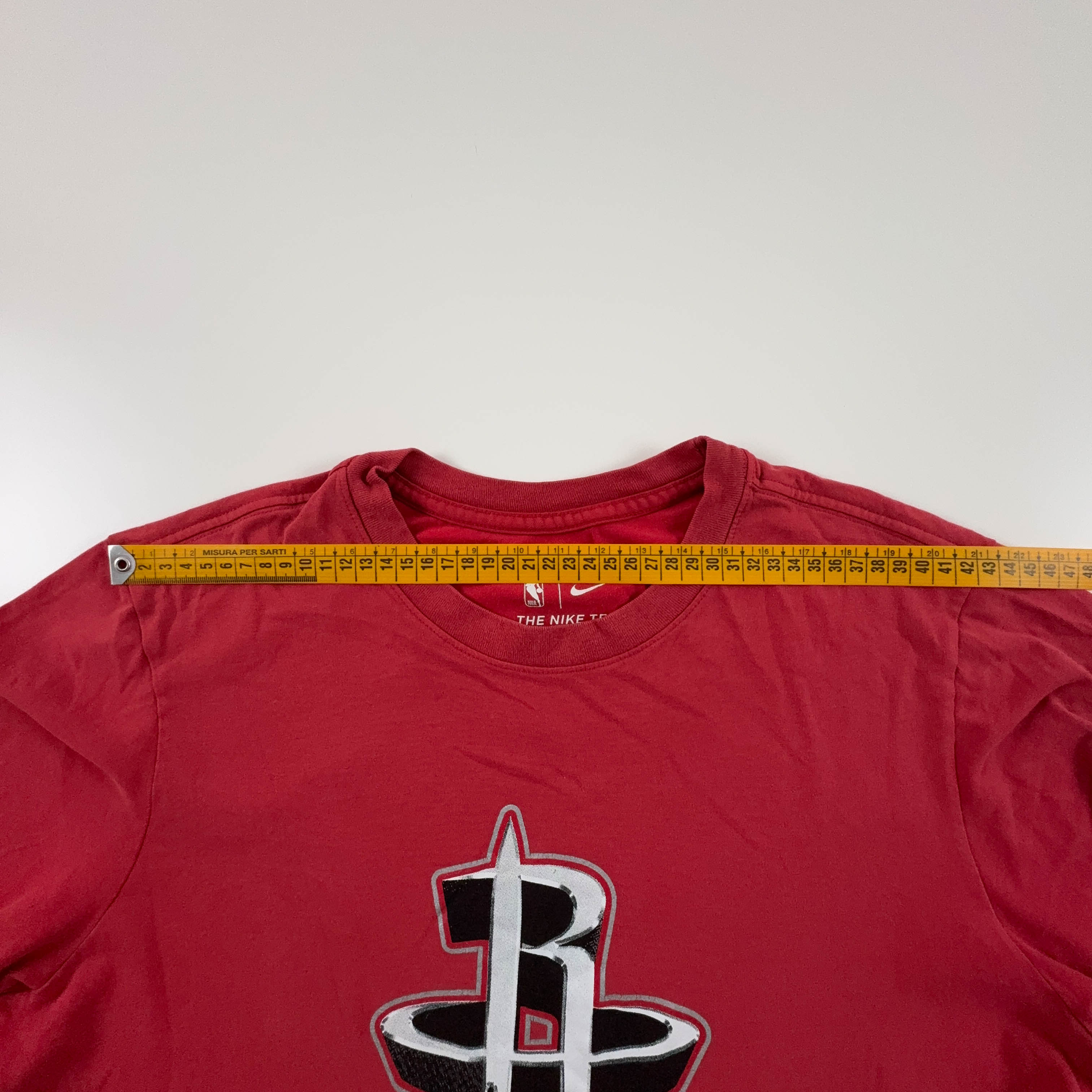 Red Nike Cotton T-Shirt with Print - Men's Size M