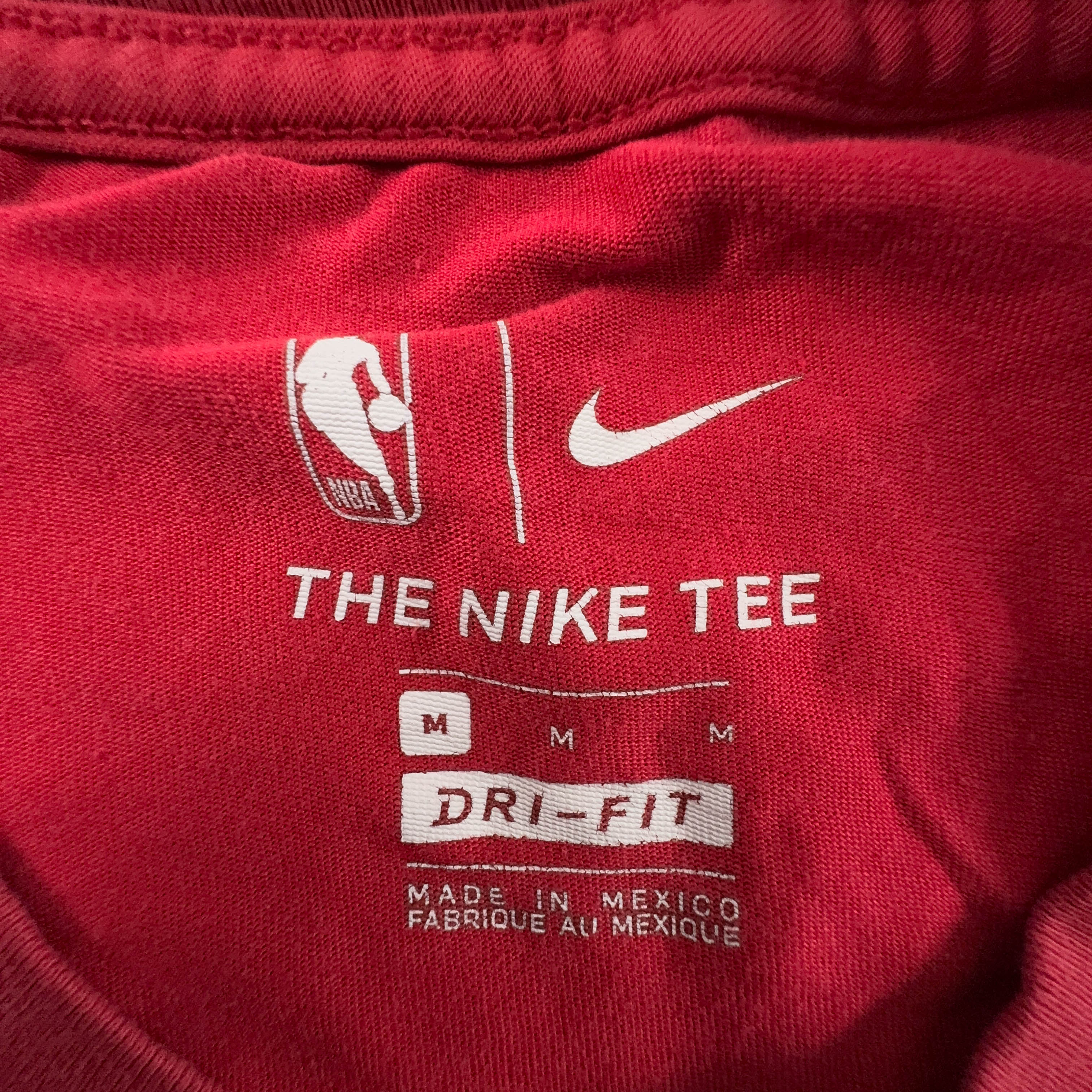 Red Nike Cotton T-Shirt with Print - Men's Size M