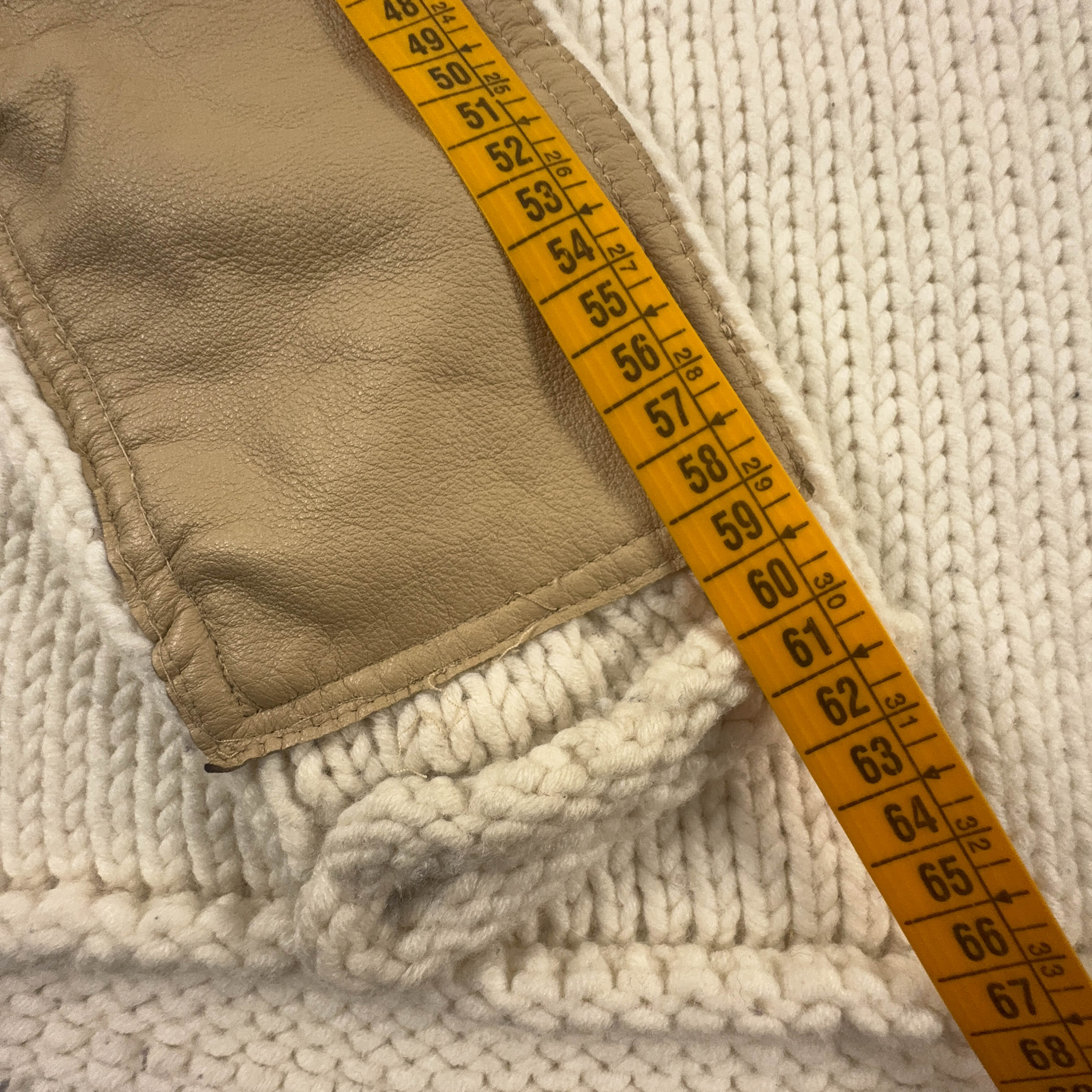 Maglione Diesel ocra a girocollo con toppe sui gomiti 50% lana - Taglia XL uomo