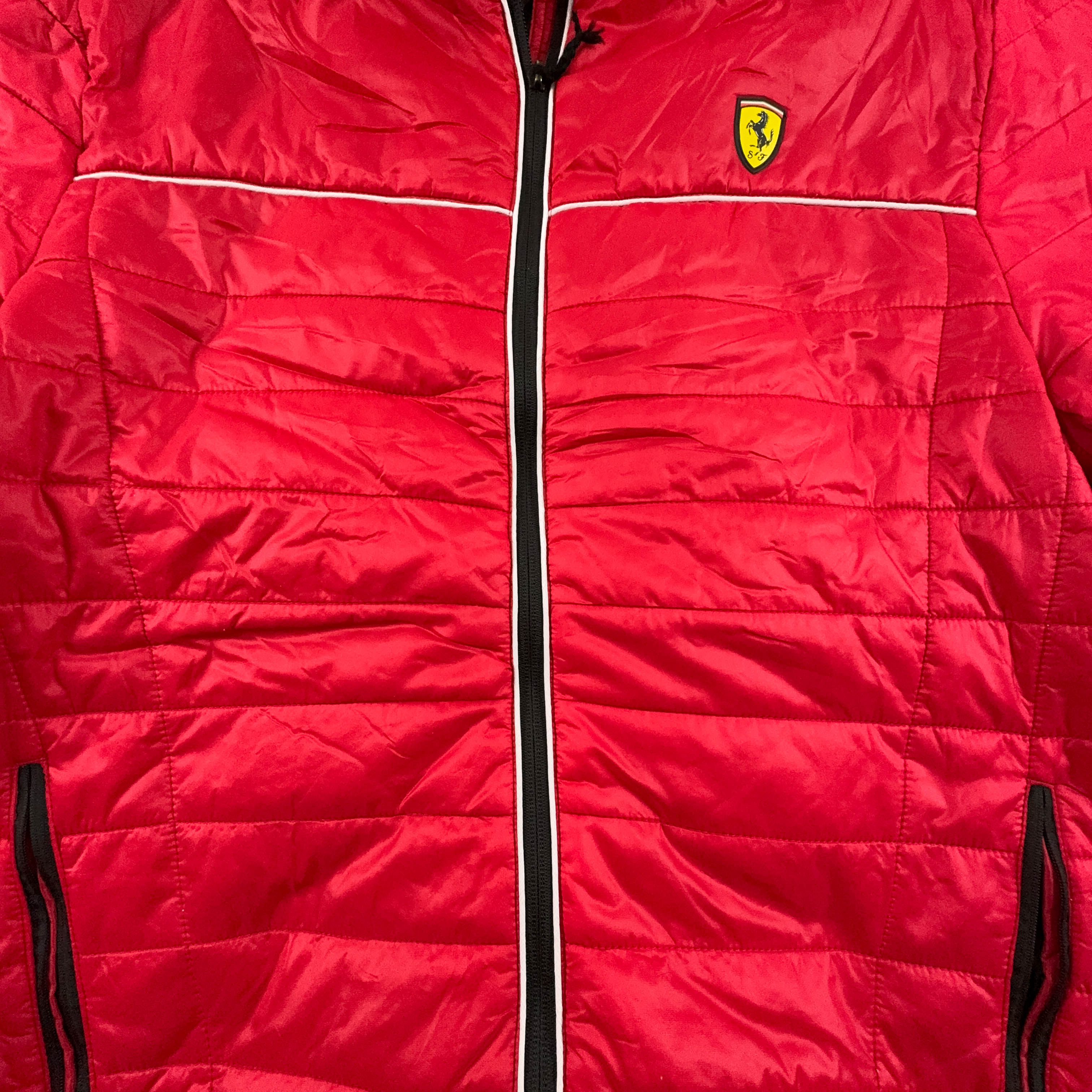 Piumino leggero Ferrari rosso con zip - Taglia XL uomo