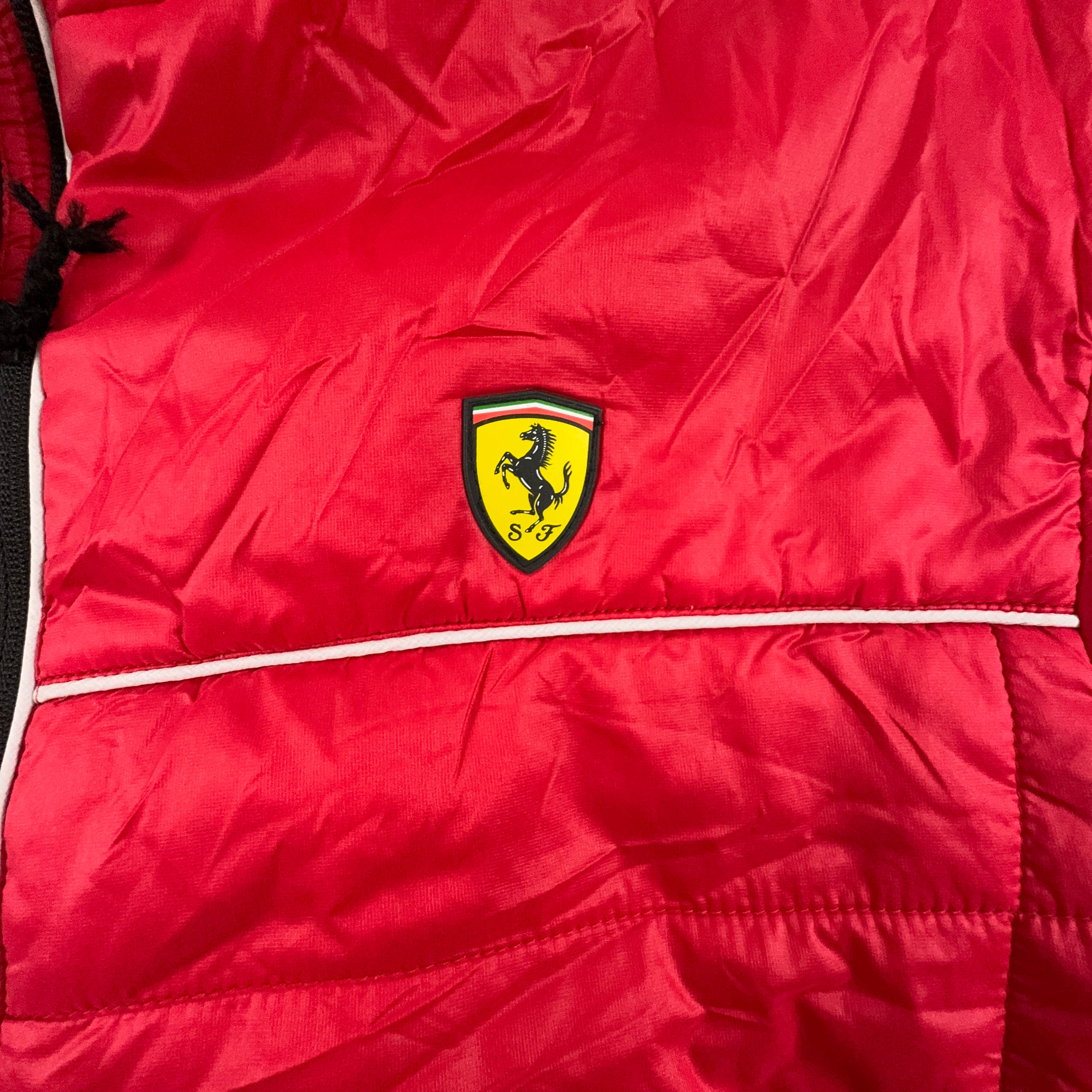 Piumino leggero Ferrari rosso con zip - Taglia XL uomo