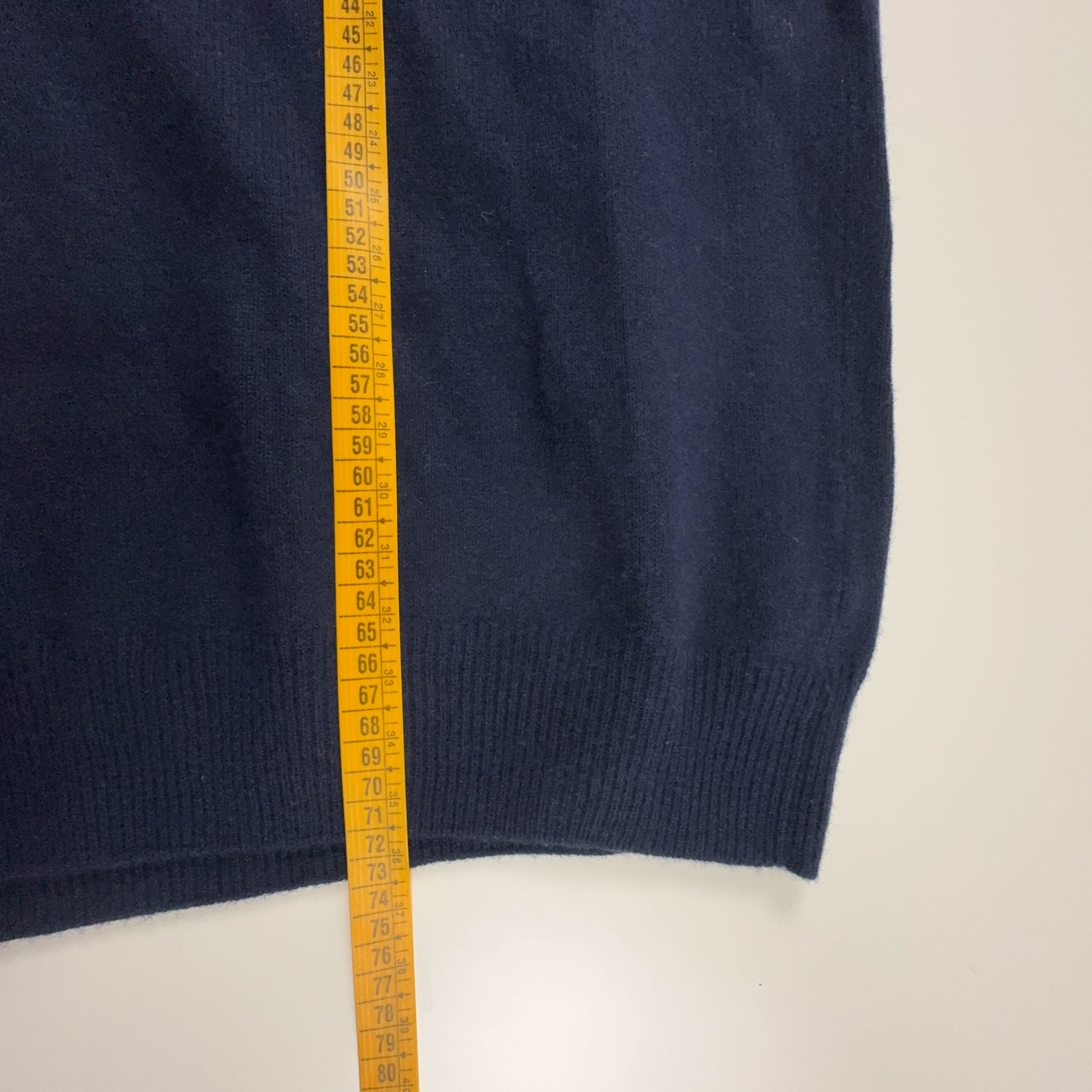 Maglione Woolrich blu quarter zip 100% lana - Taglia XL uomo