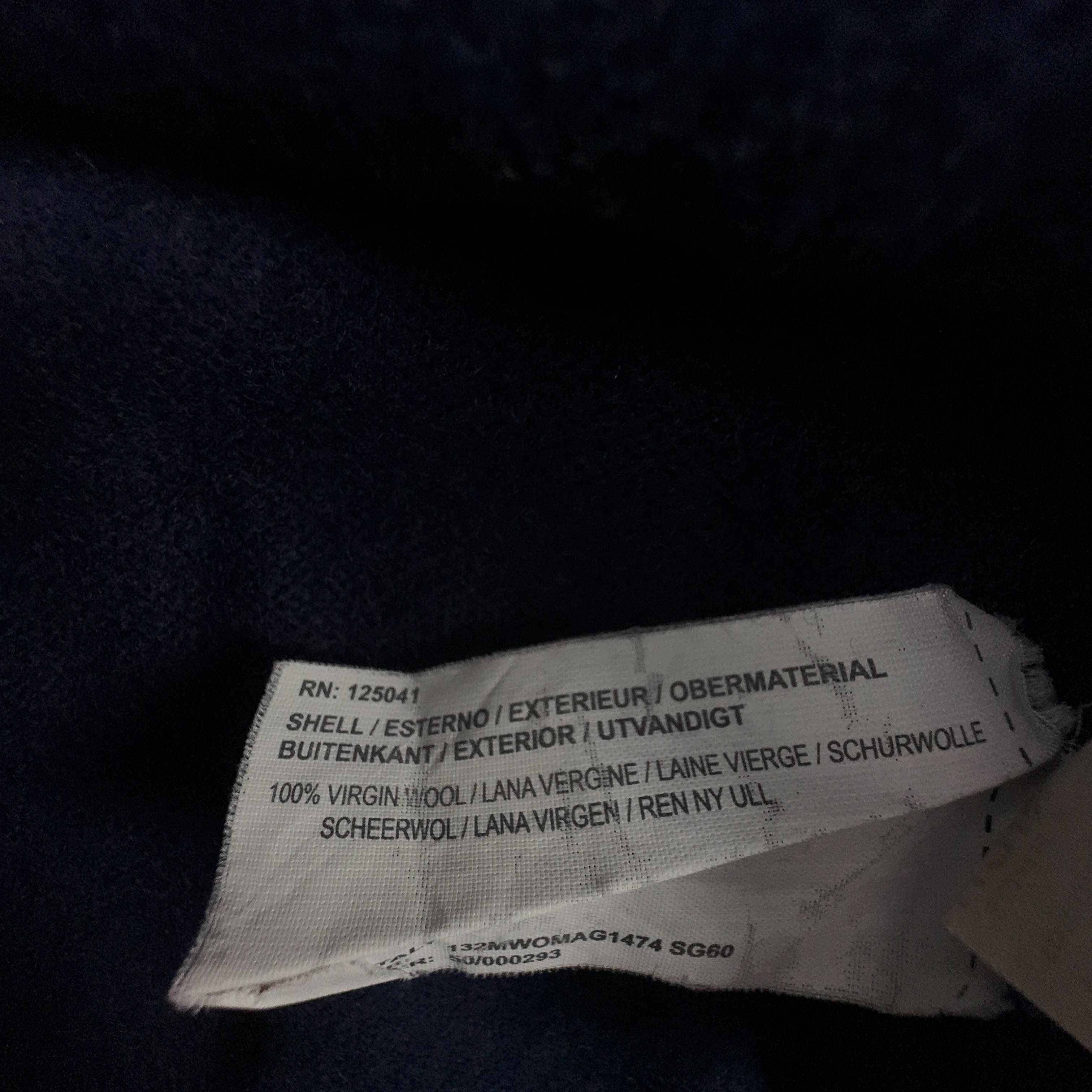 Maglione Woolrich blu quarter zip 100% lana - Taglia XL uomo