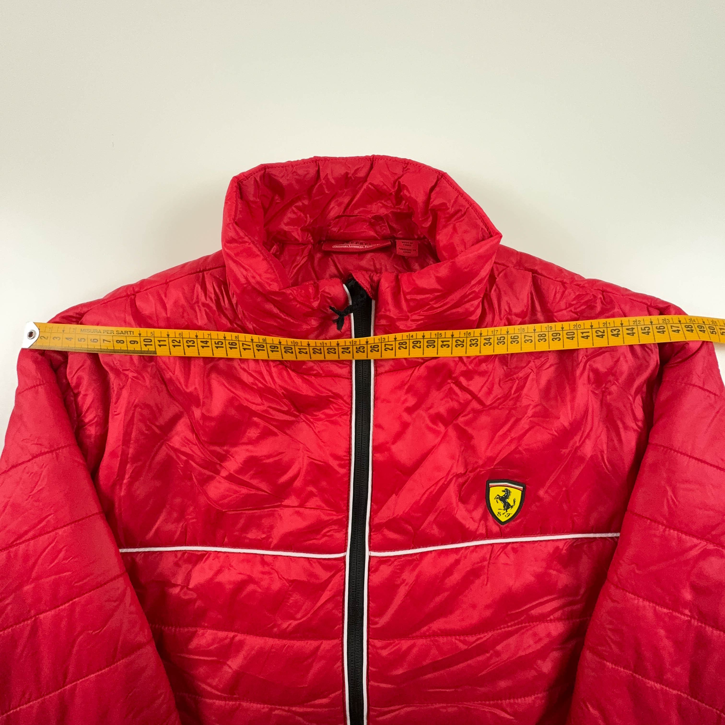 Piumino leggero Ferrari rosso con zip - Taglia XL uomo