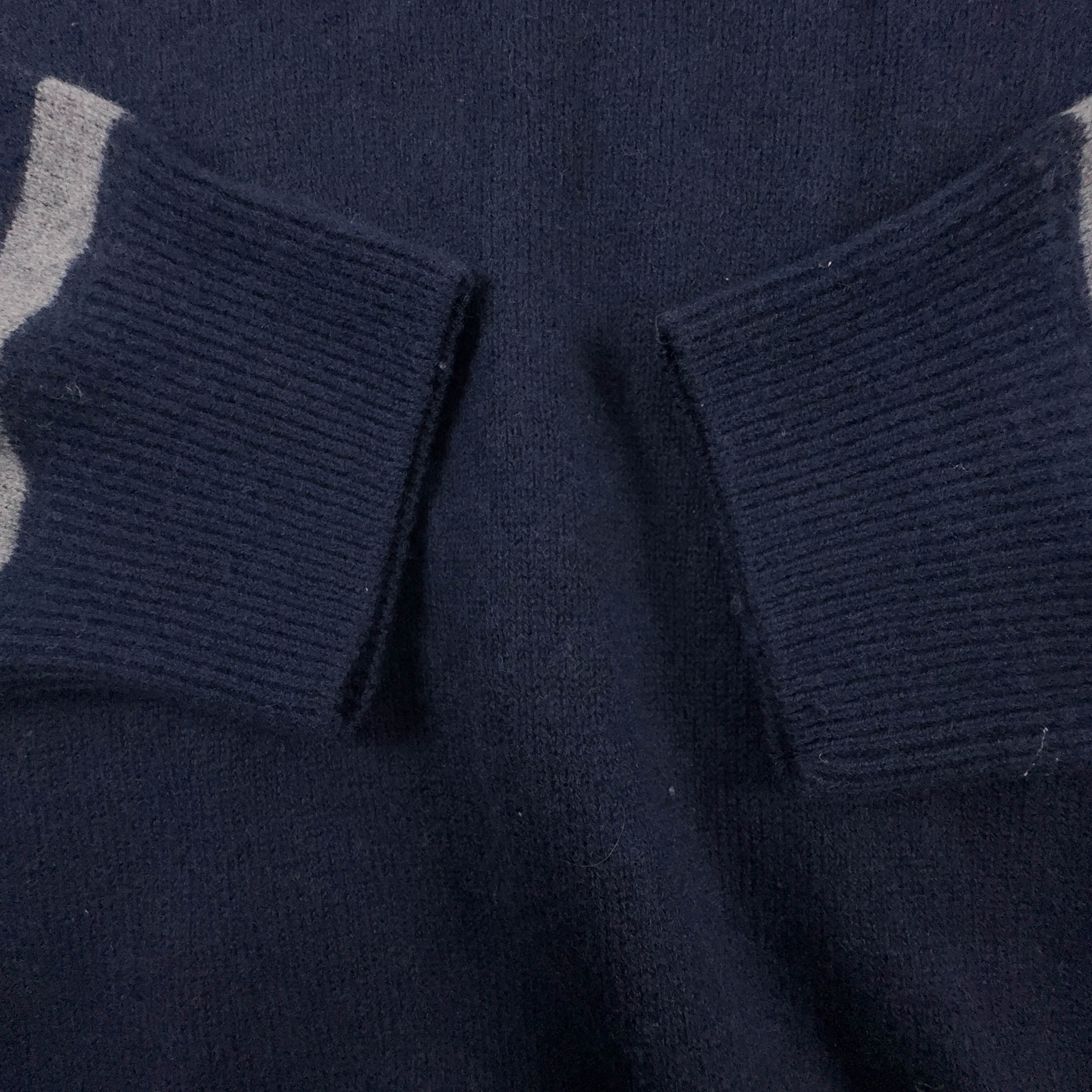 Maglione Woolrich blu quarter zip 100% lana - Taglia XL uomo