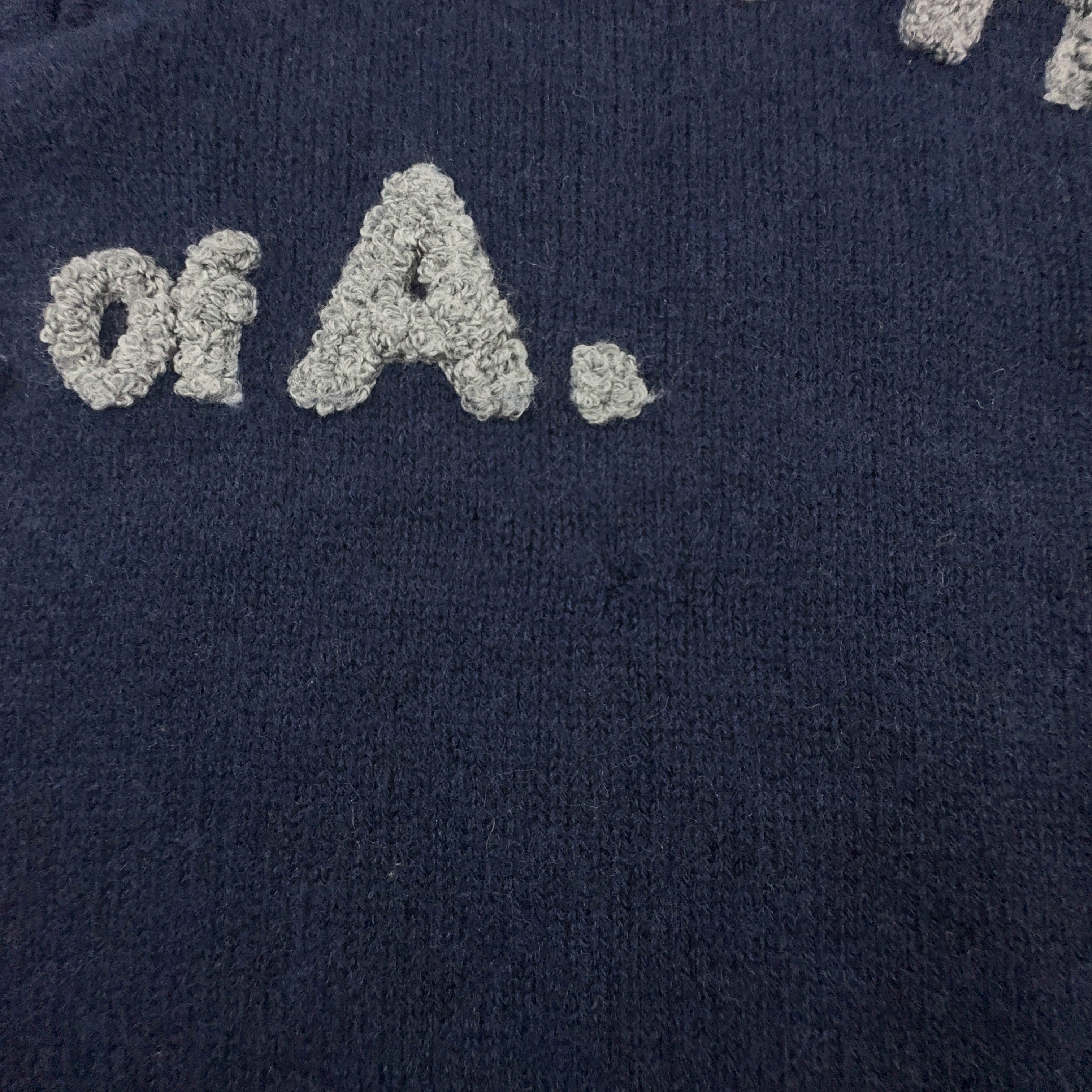 Maglione Woolrich blu quarter zip 100% lana - Taglia XL uomo