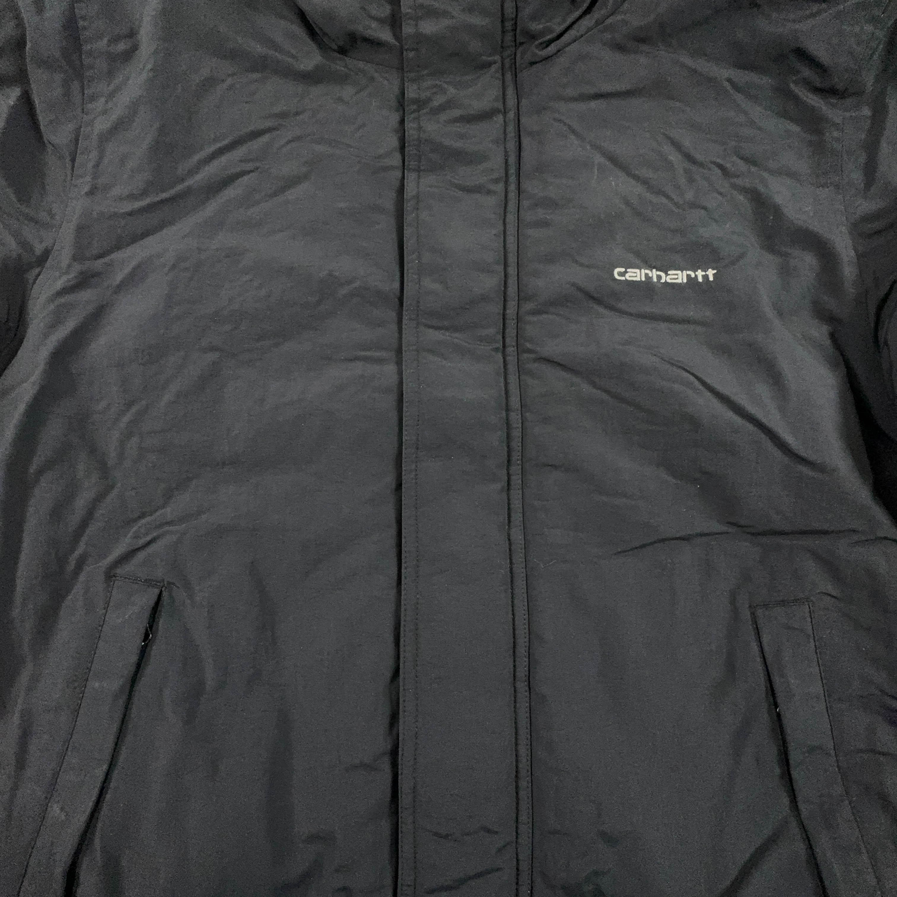 Carhartt Vintage 2000s Black Zip Up Hooded Jacket - Men's Size L