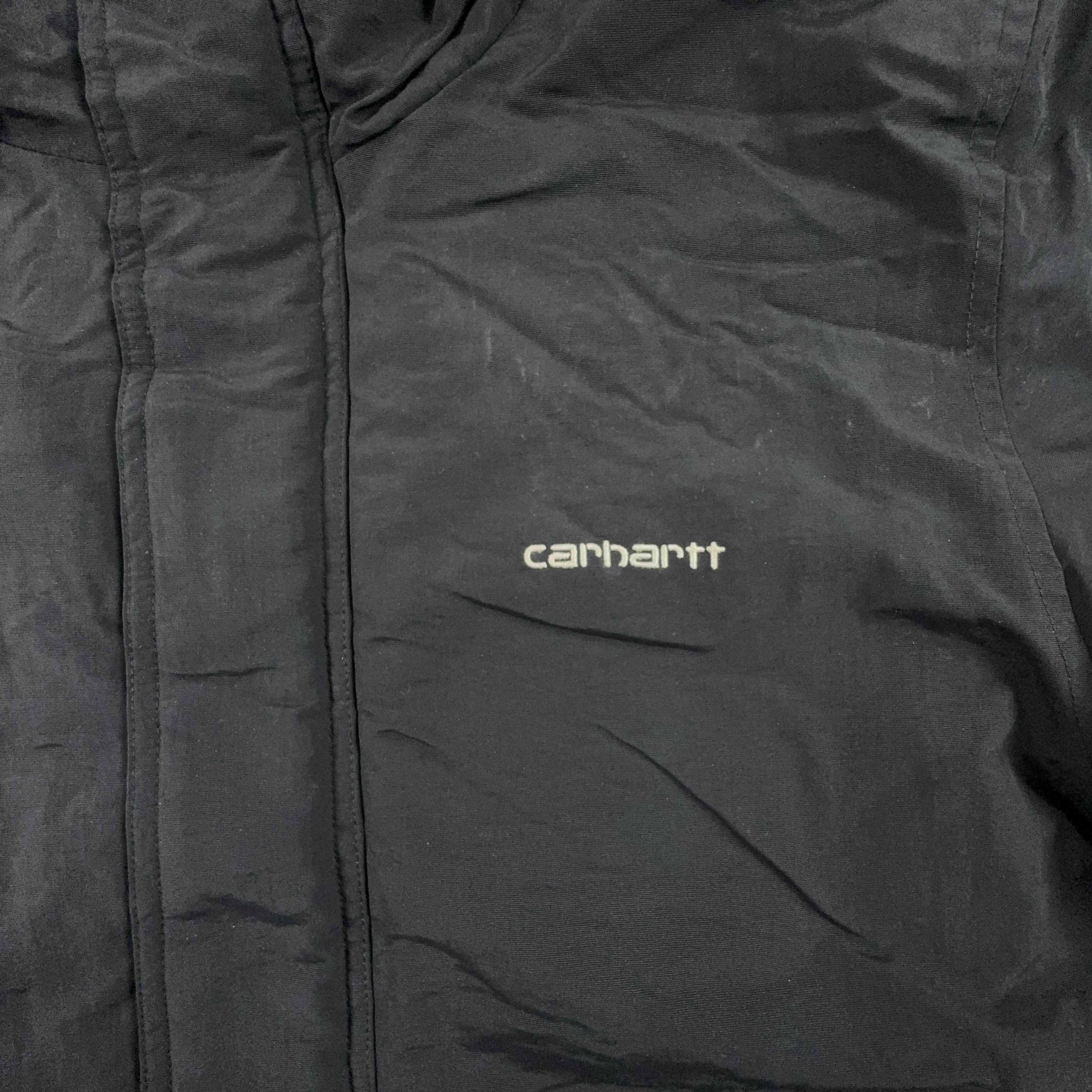 Carhartt Vintage 2000s Black Zip Up Hooded Jacket - Men's Size L