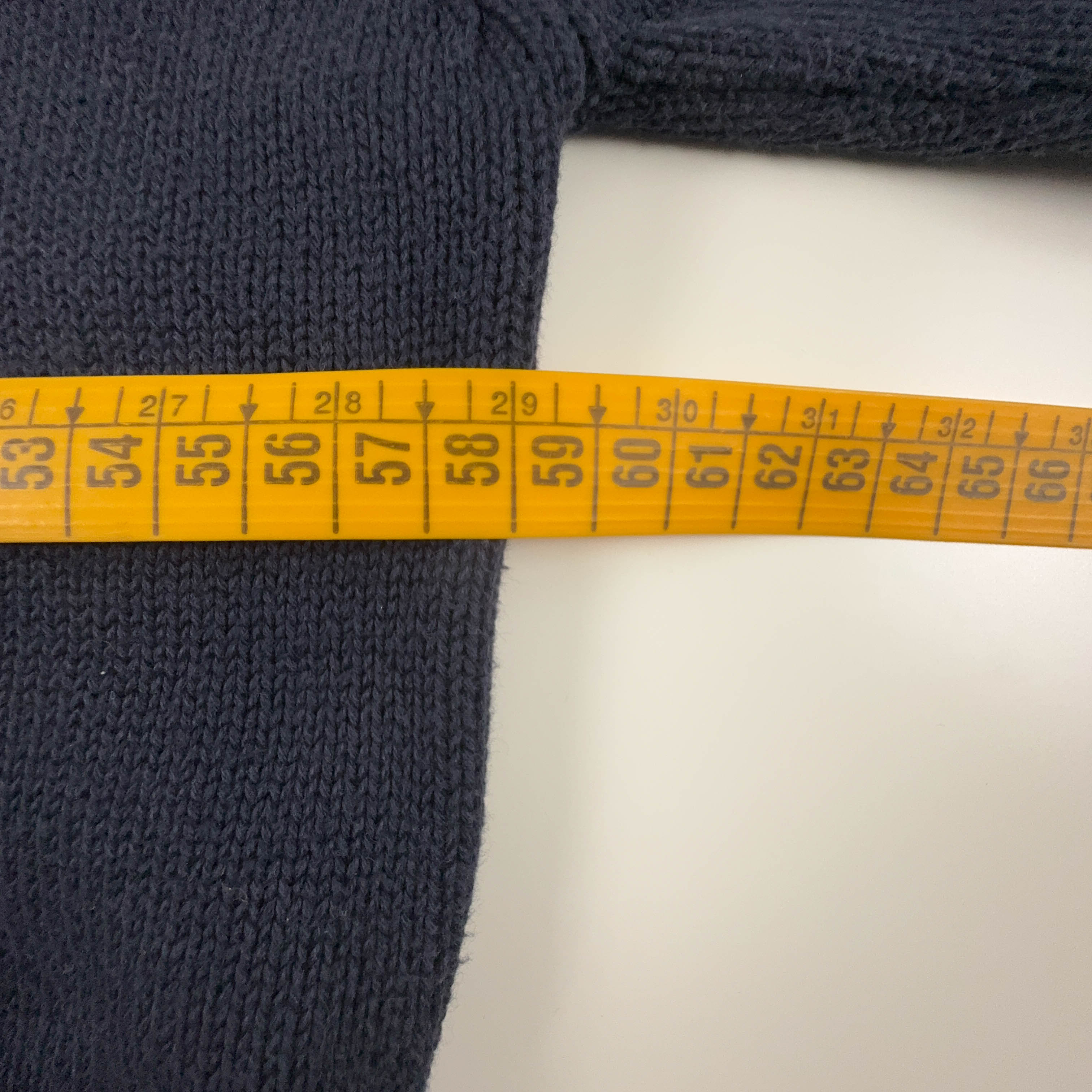 Maglione Tommy Hilfiger blu a girocollo con bandiera 100% cotone - Taglia L uomo