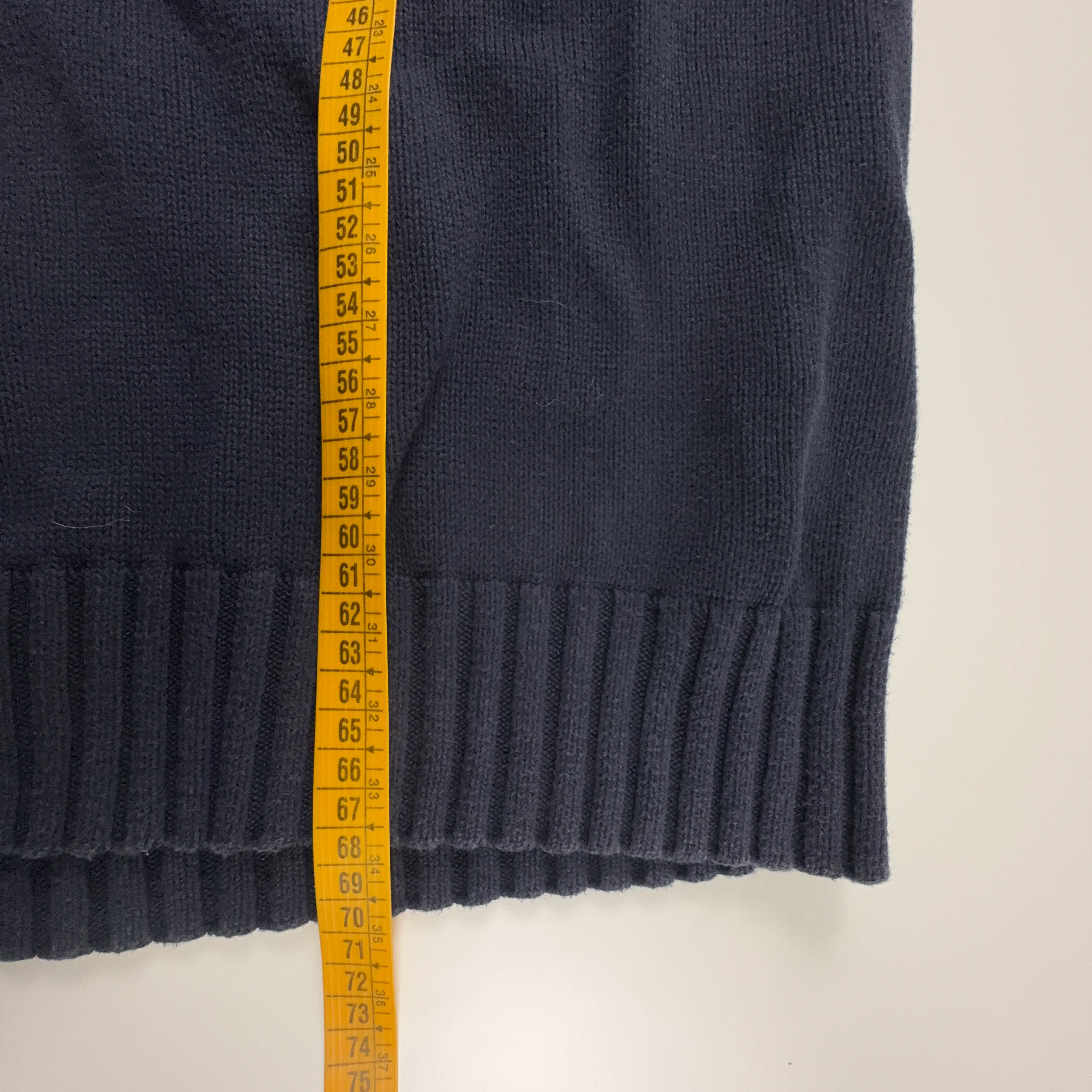 Maglione Tommy Hilfiger blu a girocollo con bandiera 100% cotone - Taglia L uomo