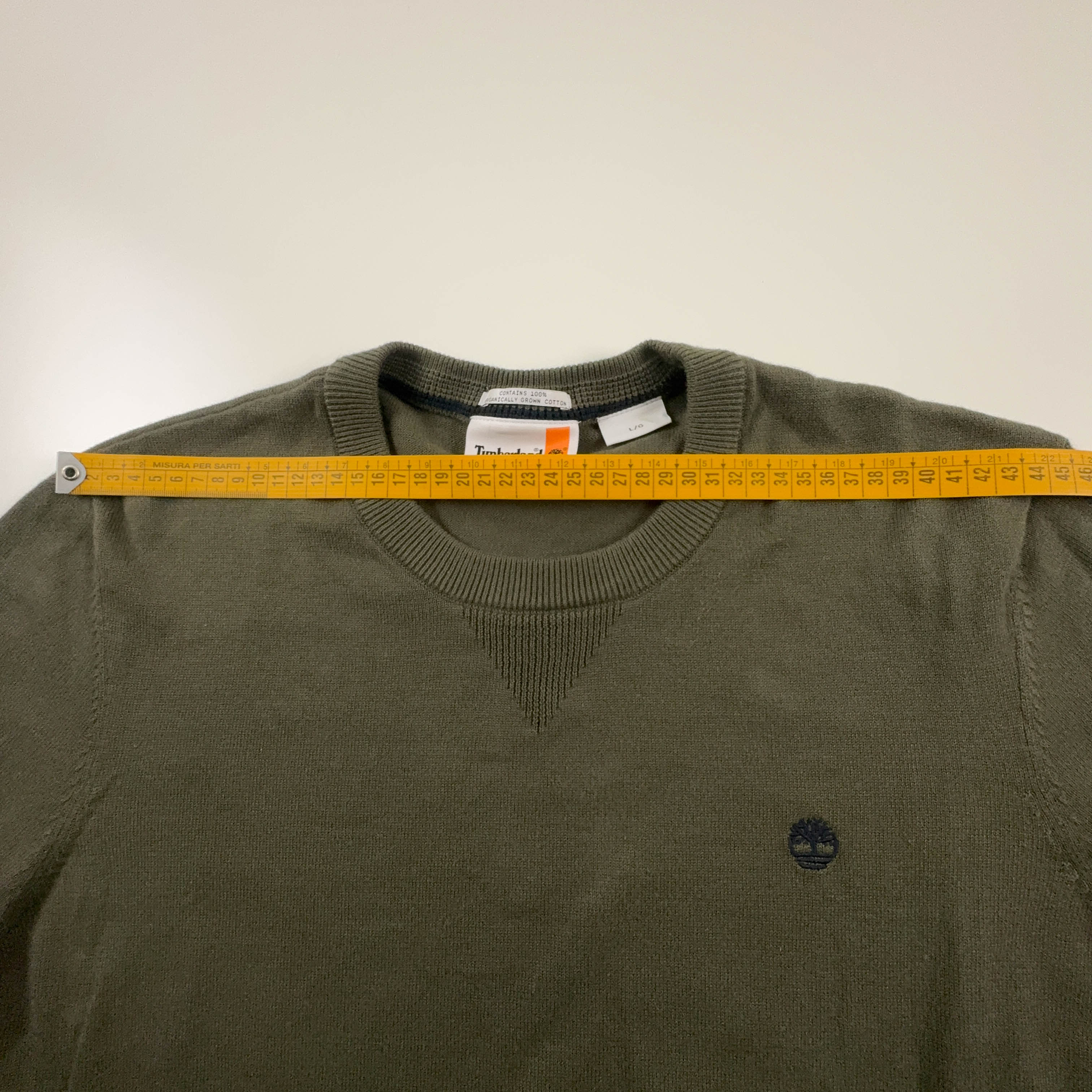 Maglione Timberland verde a girocollo 100% cotone - Taglia L uomo