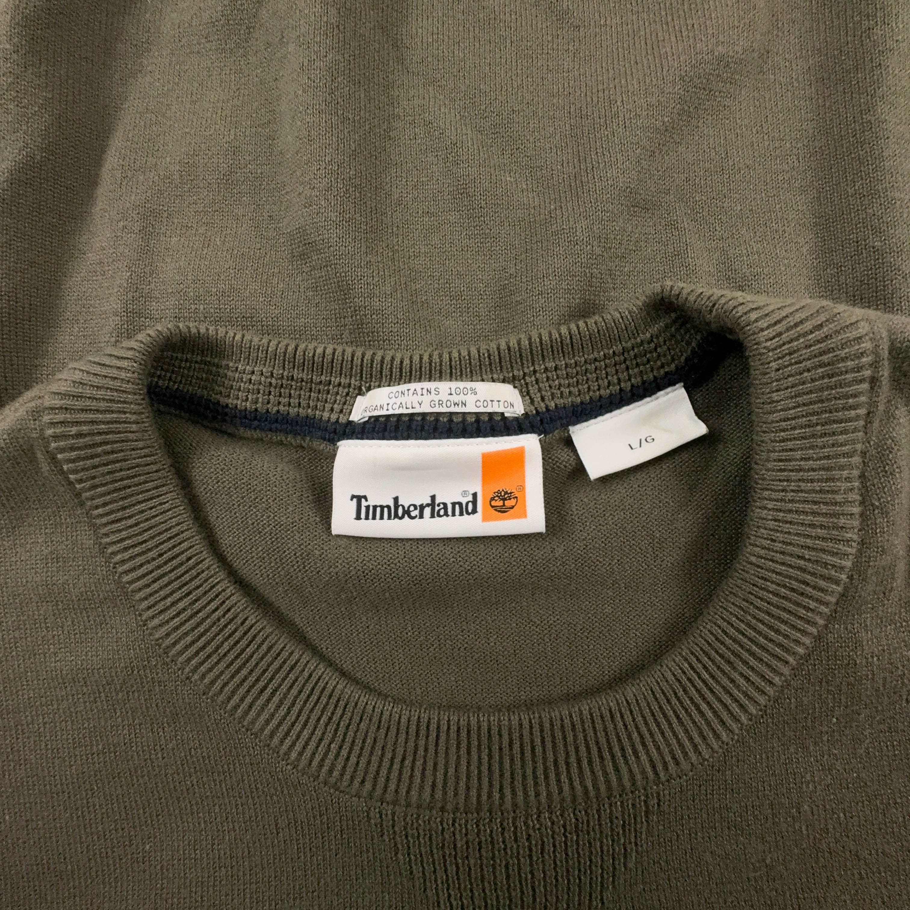 Maglione Timberland verde a girocollo 100% cotone - Taglia L uomo