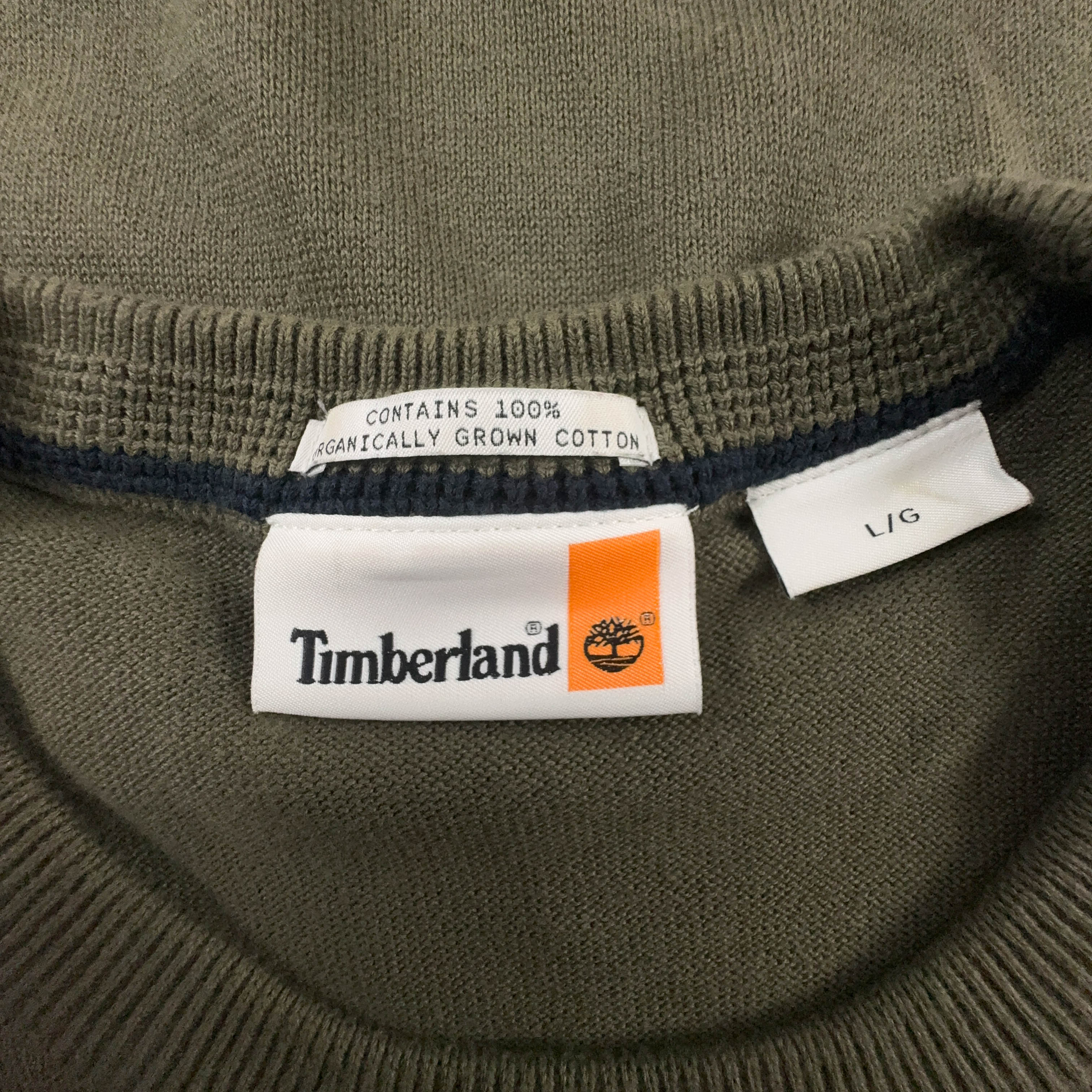 Maglione Timberland verde a girocollo 100% cotone - Taglia L uomo