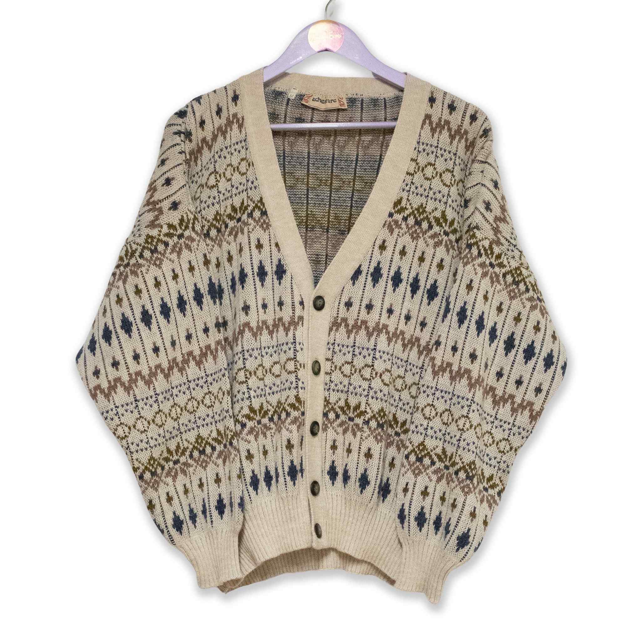 Cardigan Vintage 100% lana - Taglia M