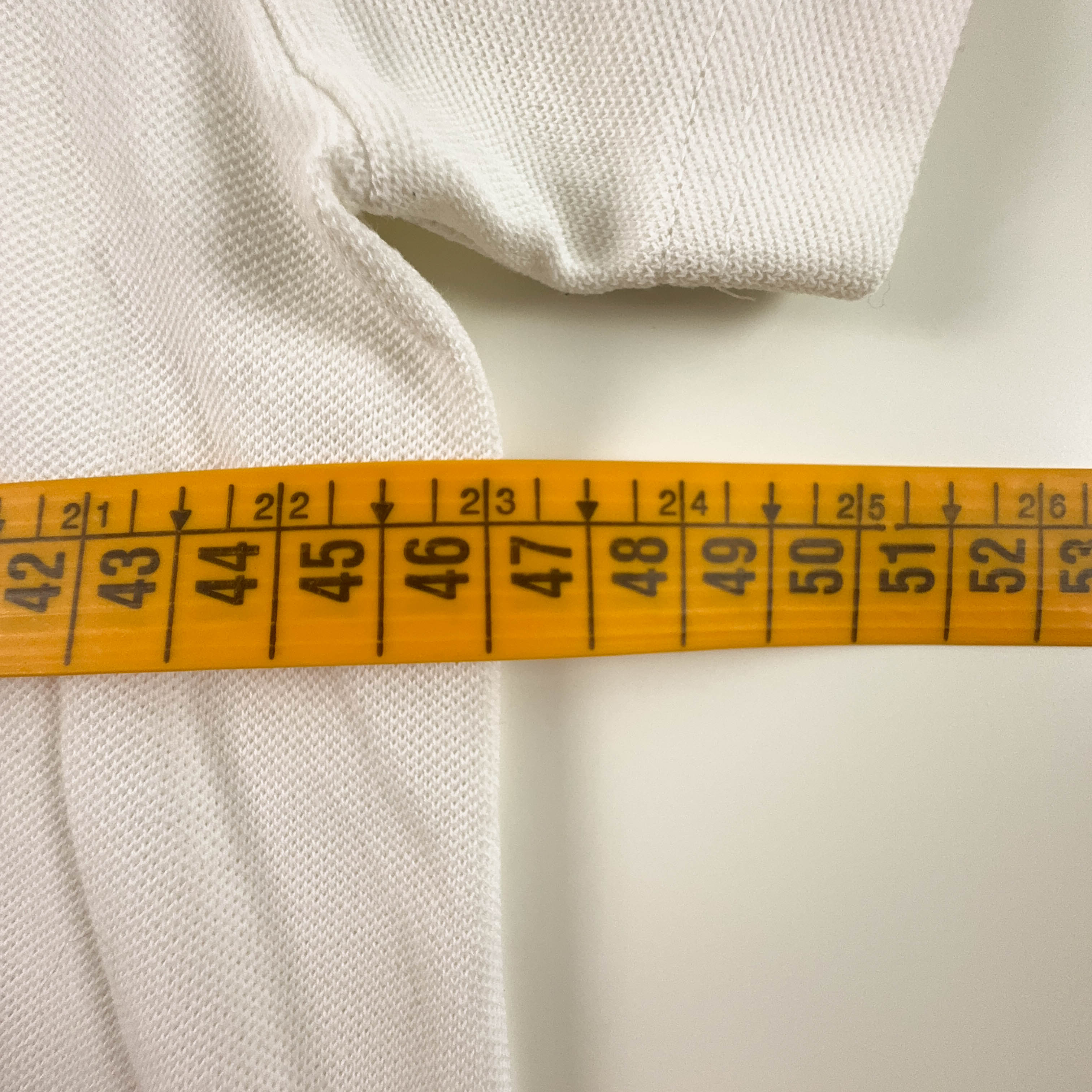 Lacoste Cream White Cotton T-Shirt - Men's Size 4