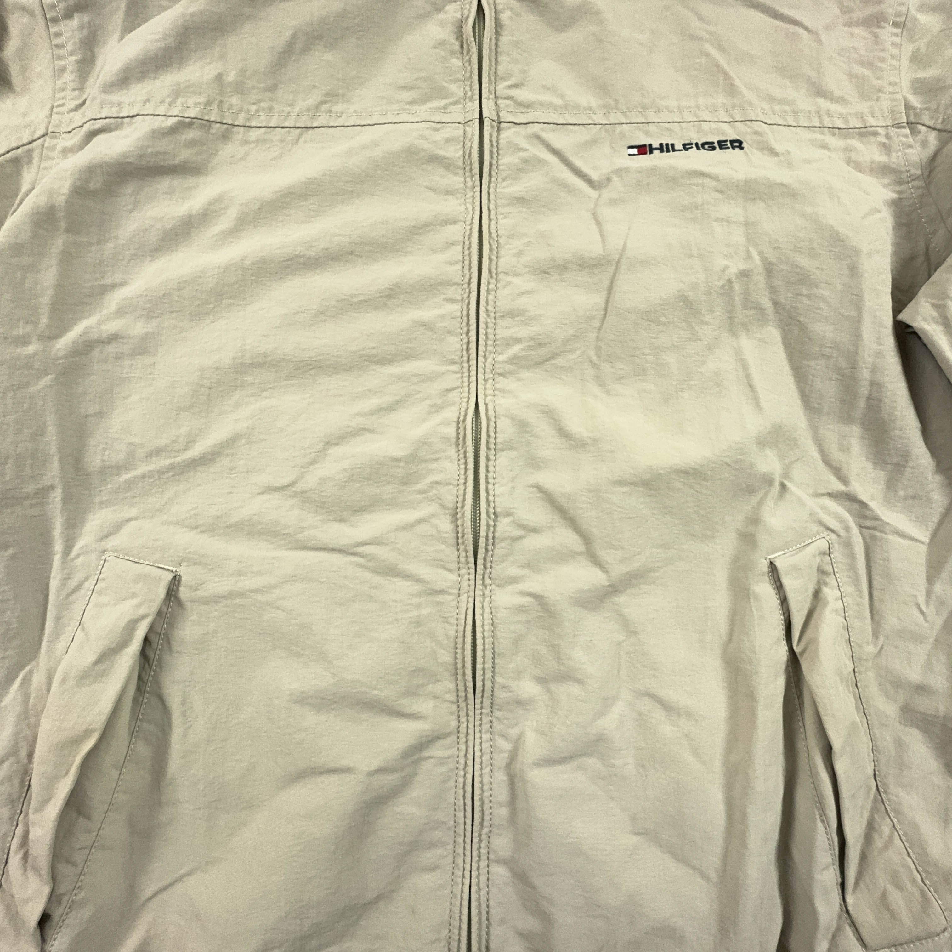 Giacca Harrington Tommy Hilfiger beige con zip - Taglia L/XL uomo