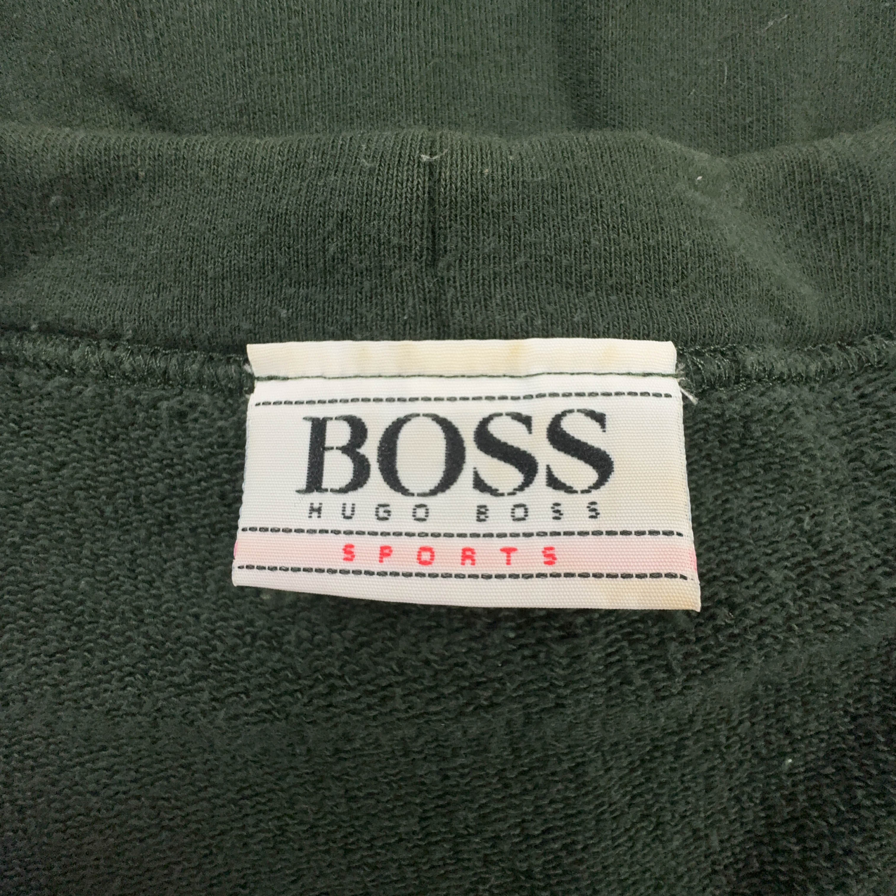 Cardigan Hugo Boss Vintage verde 100% cotone anni 80 90 - Taglia L uomo