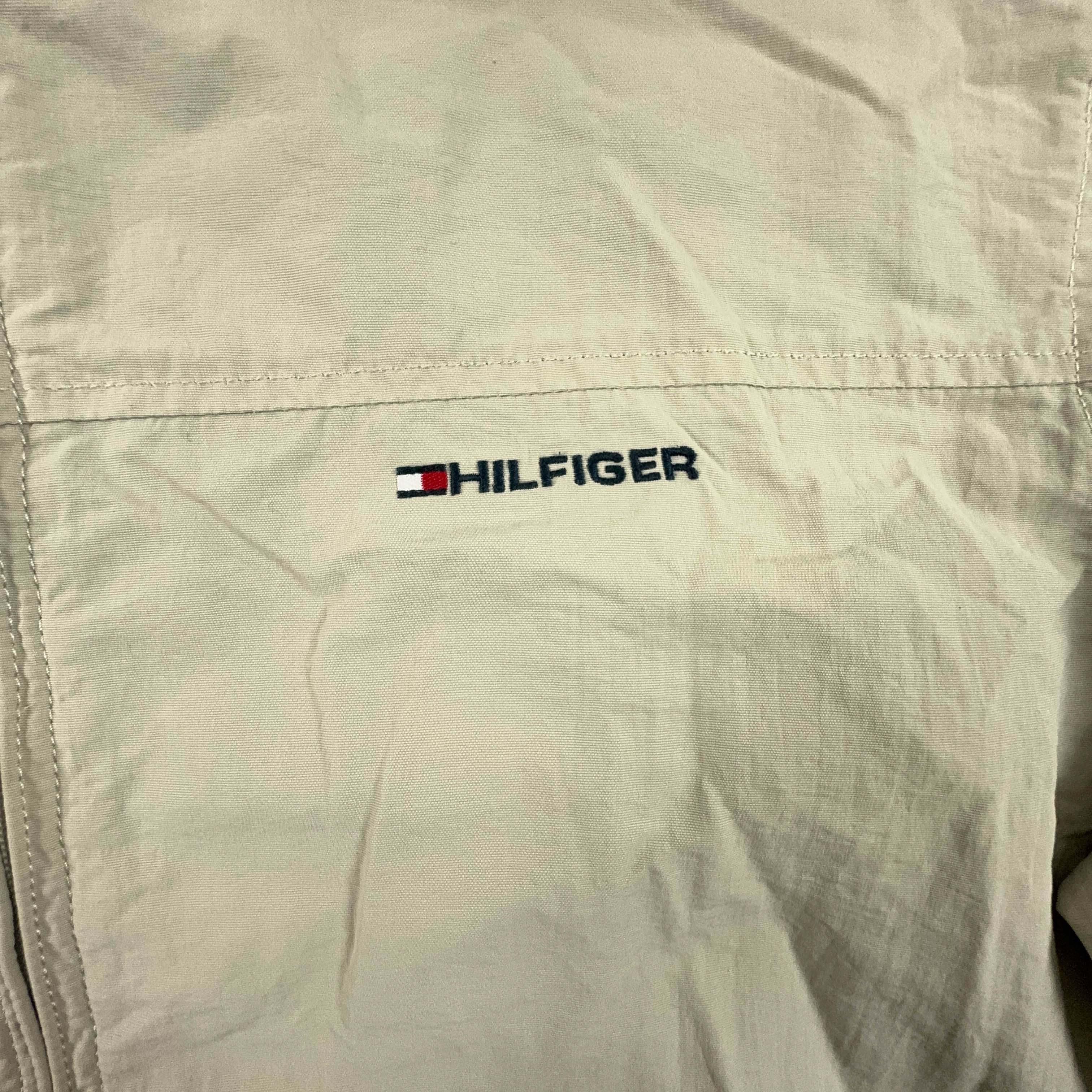 Giacca Harrington Tommy Hilfiger beige con zip - Taglia L/XL uomo