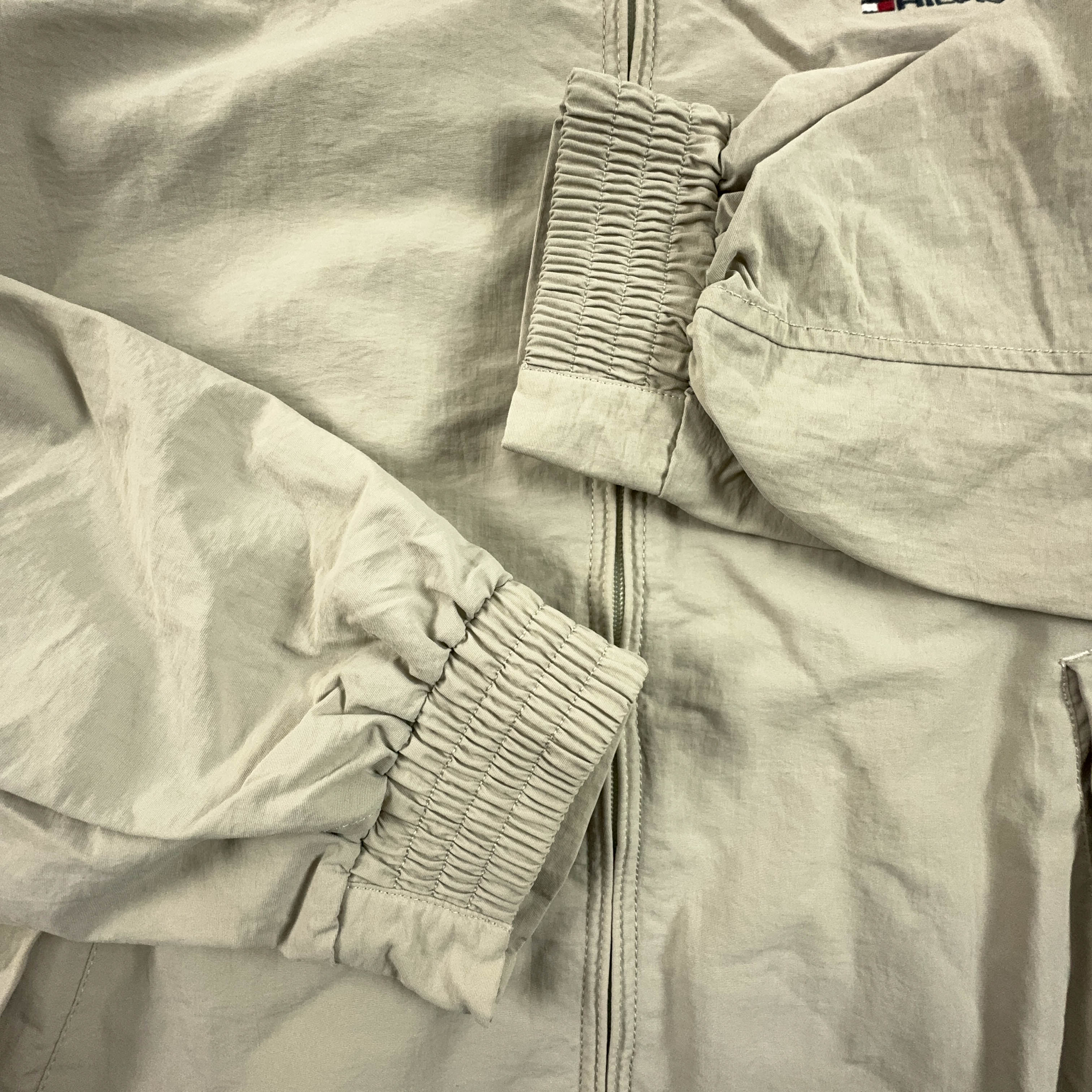 Giacca Harrington Tommy Hilfiger beige con zip - Taglia L/XL uomo