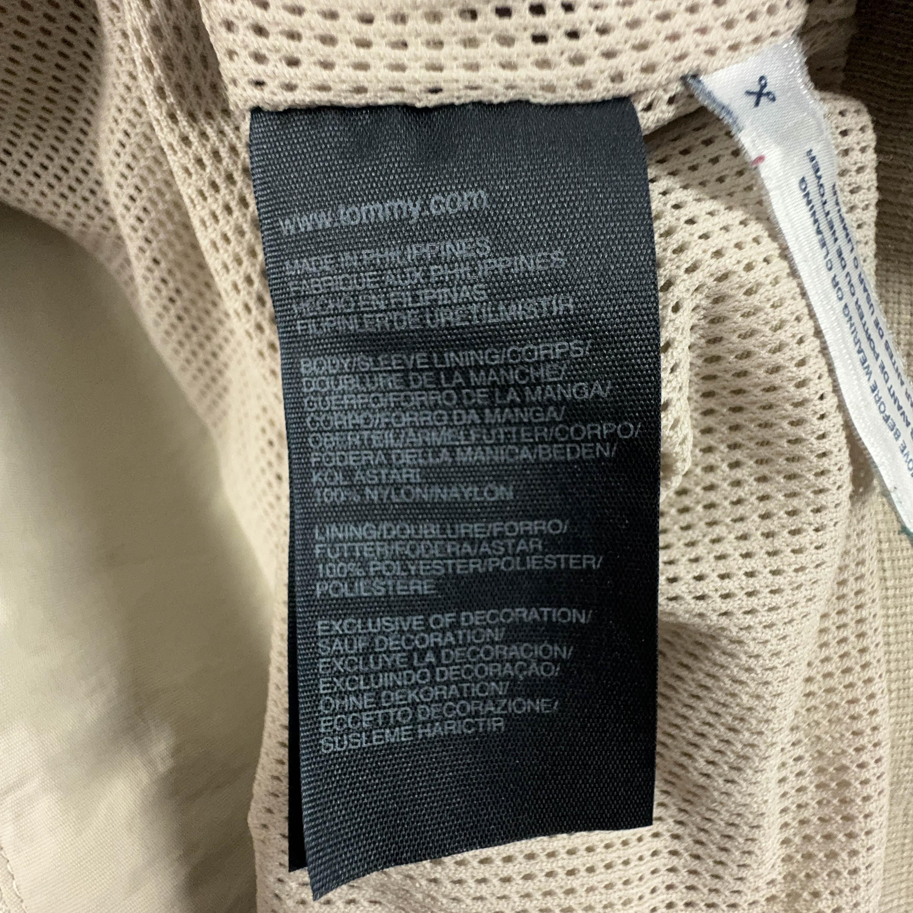 Giacca Harrington Tommy Hilfiger beige con zip - Taglia L/XL uomo