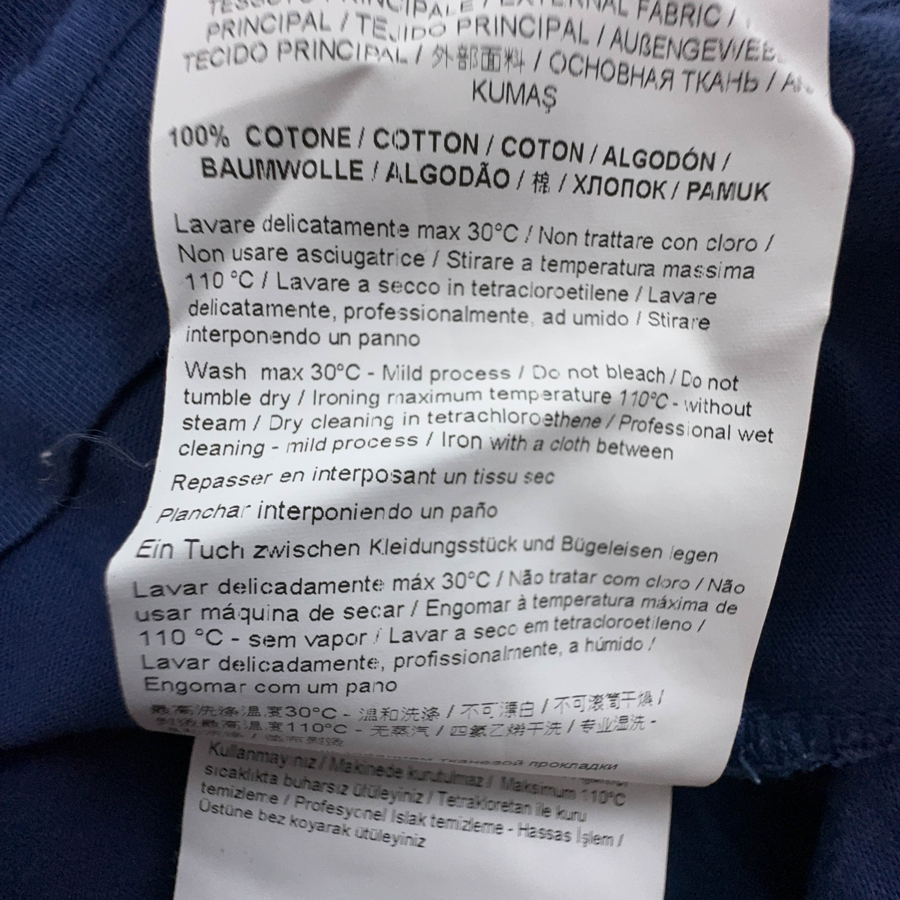 Versace Blue Cotton T-Shirt with Print - Men's Size S