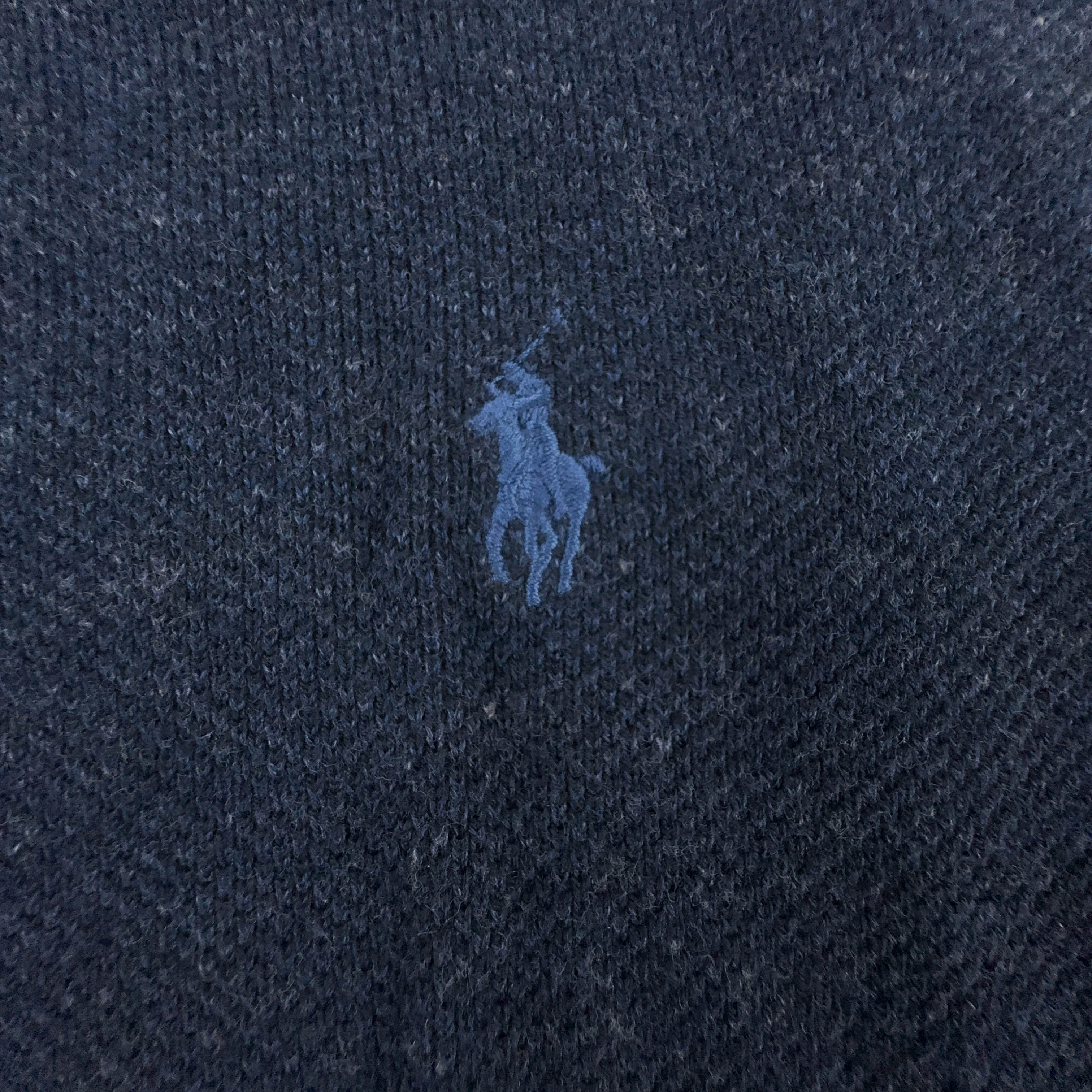 Maglione Ralph Lauren blu scuro a girocollo 100% cotone - Taglia L uomo
