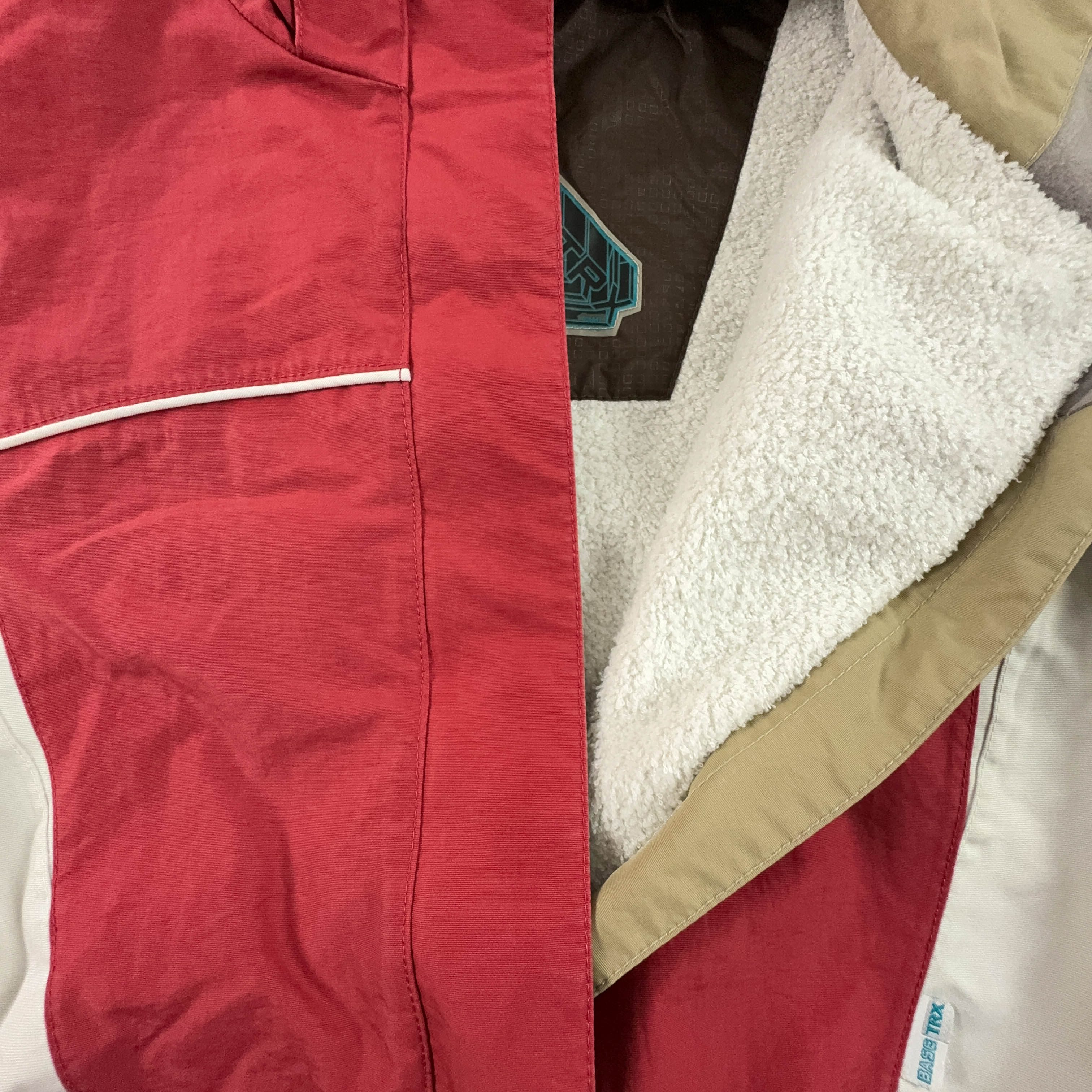 Giacca da Sci/Snowboard Columbia Vintage rossa e bianca Waterproof - Taglia M donna