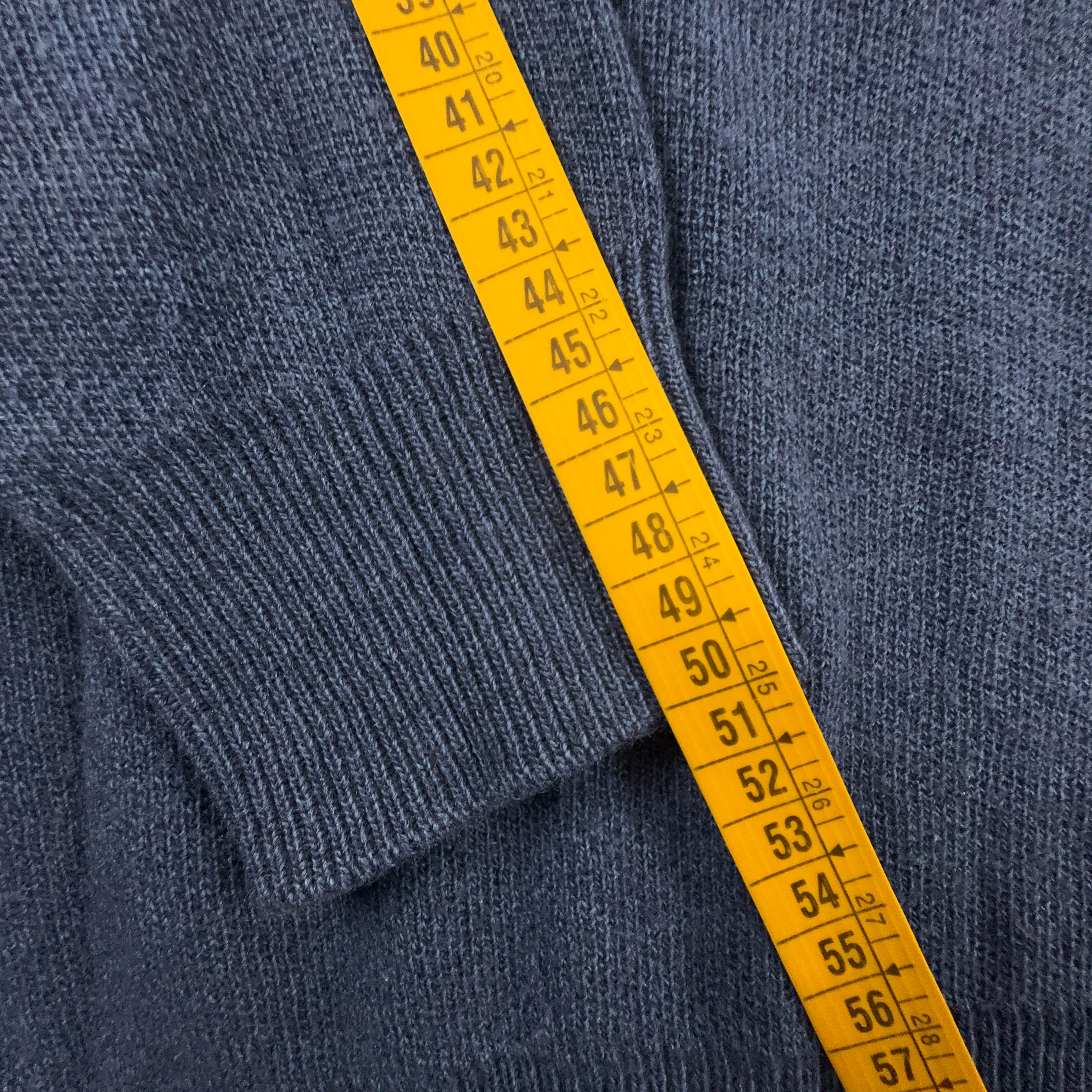 Maglione Lacoste blu a girocollo logo ricamato 51% lana - Taglia 4 uomo
