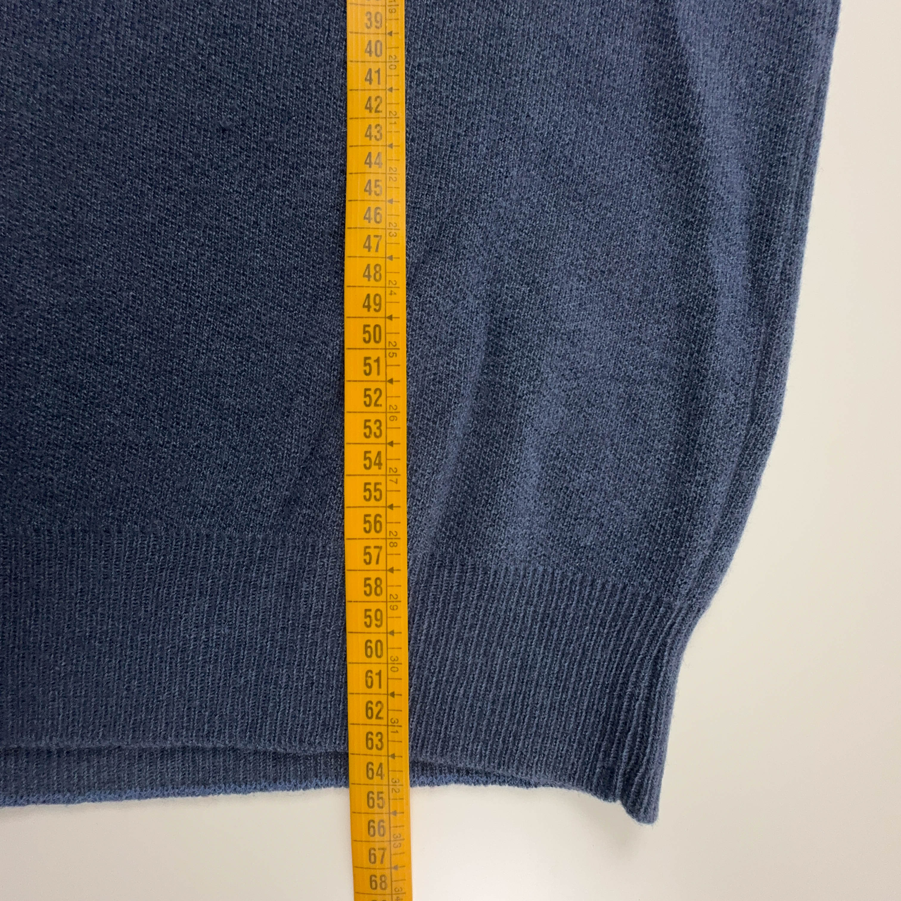 Maglione Lacoste blu a girocollo logo ricamato 51% lana - Taglia 4 uomo