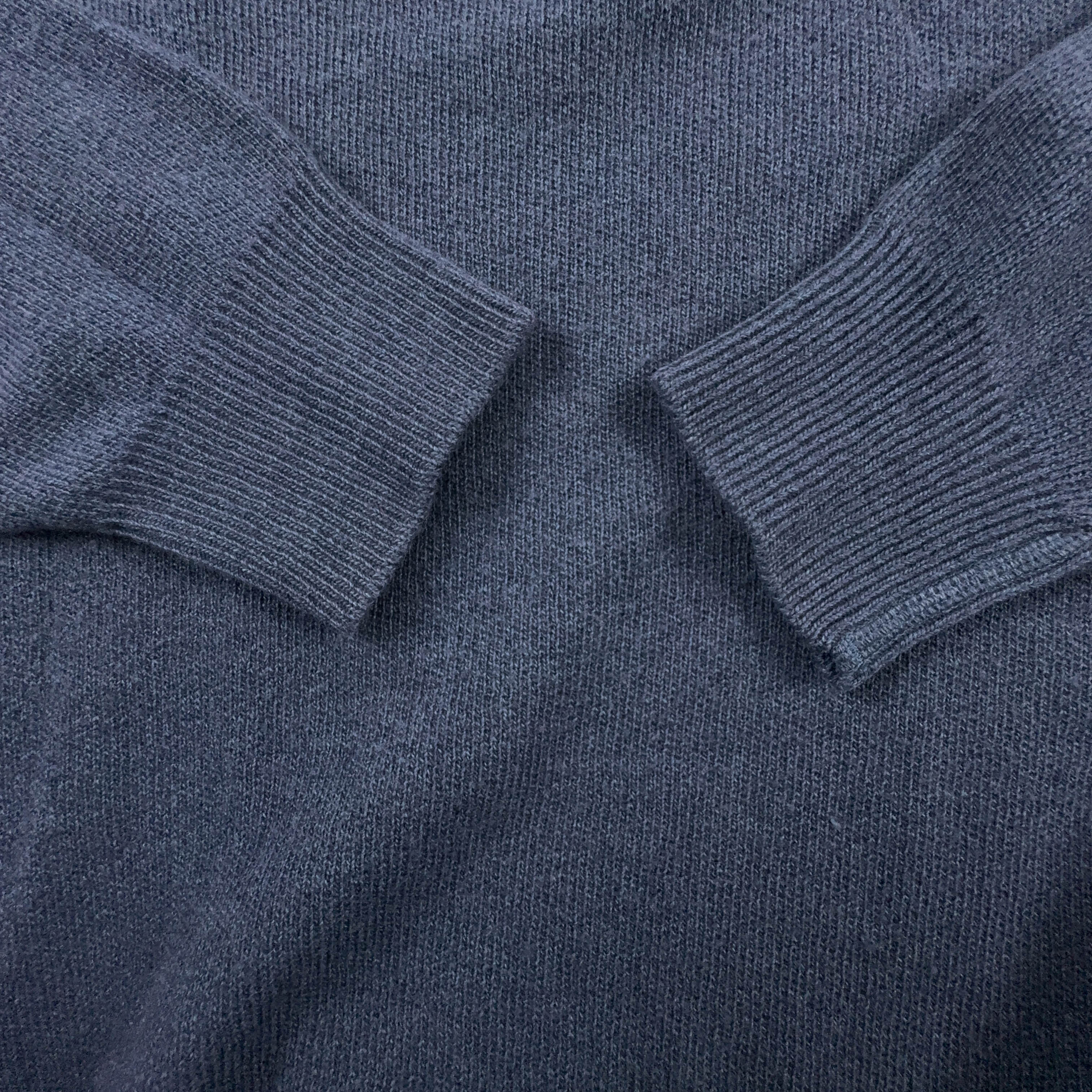 Maglione Lacoste blu a girocollo logo ricamato 51% lana - Taglia 4 uomo