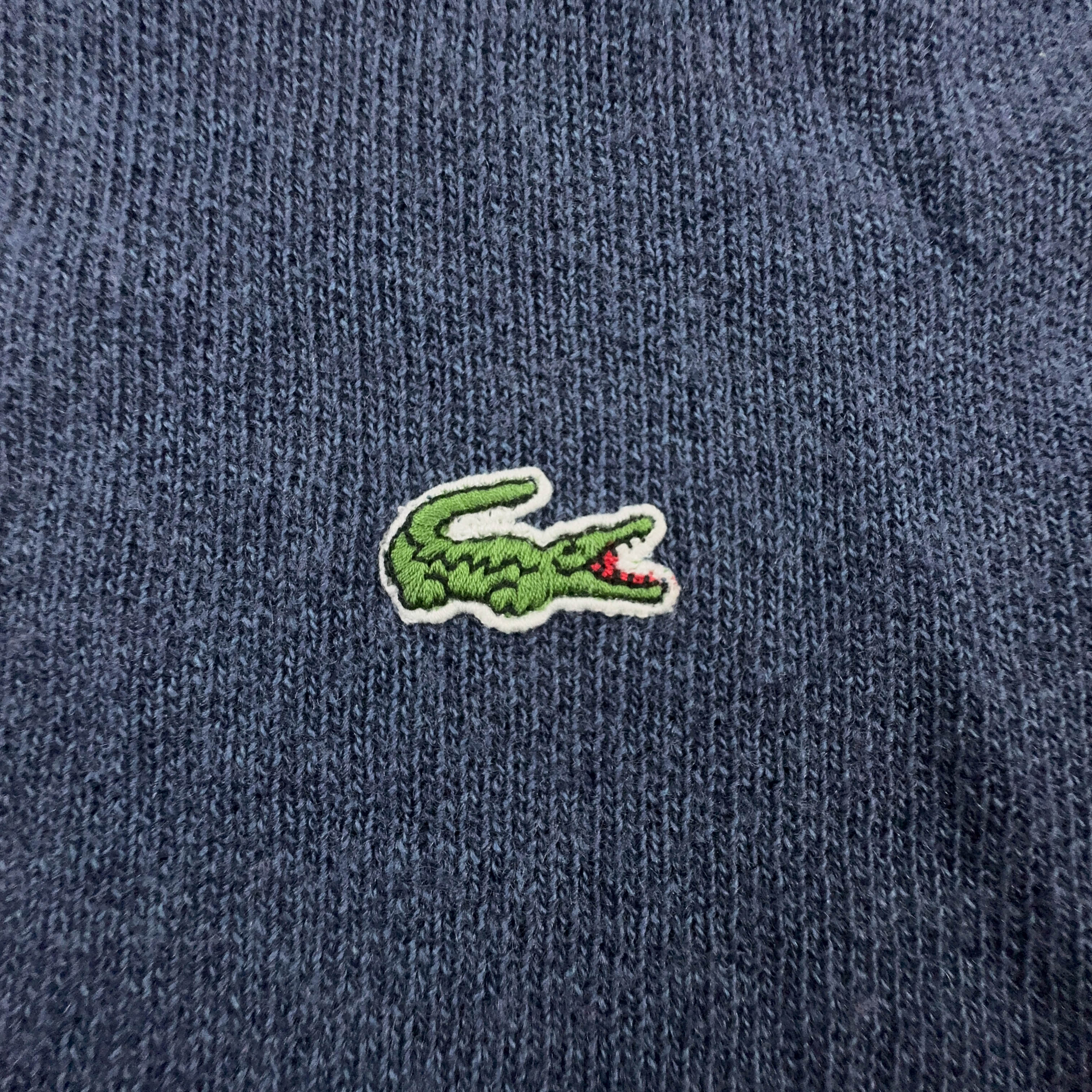 Maglione Lacoste blu a girocollo logo ricamato 51% lana - Taglia 4 uomo