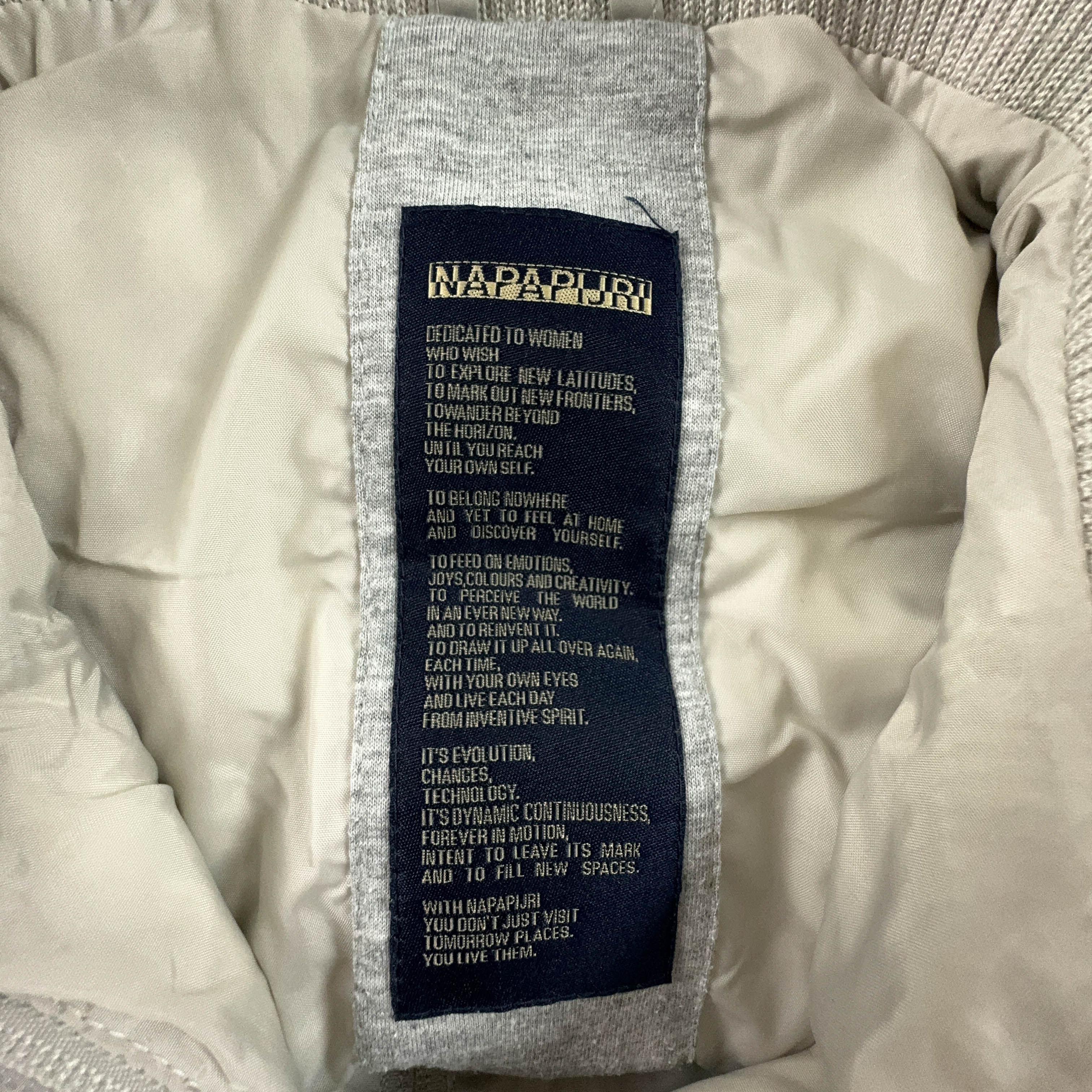 Giacca smanicata Napapijri grigio chiaro con zip - Taglia S donna