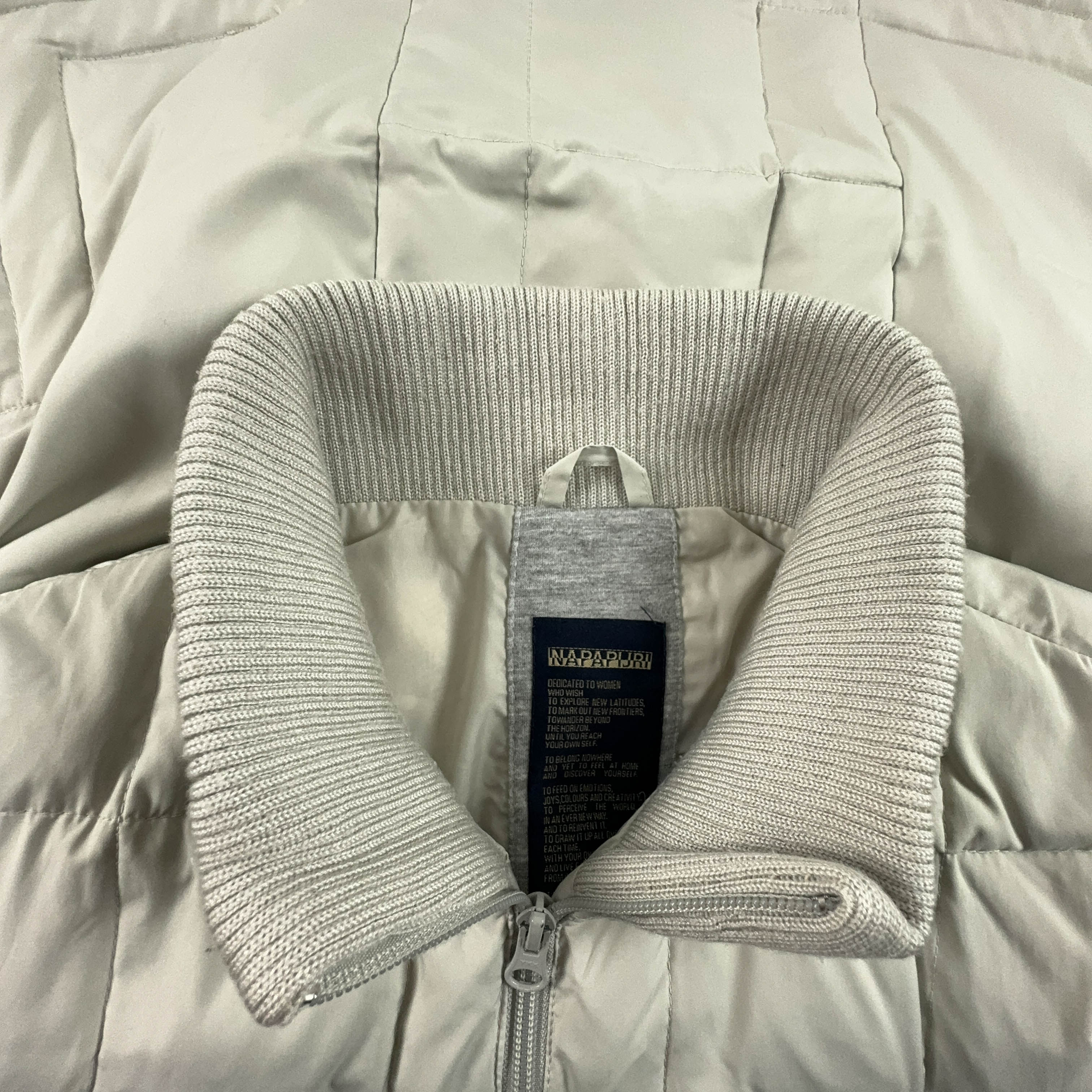 Giacca smanicata Napapijri grigio chiaro con zip - Taglia S donna