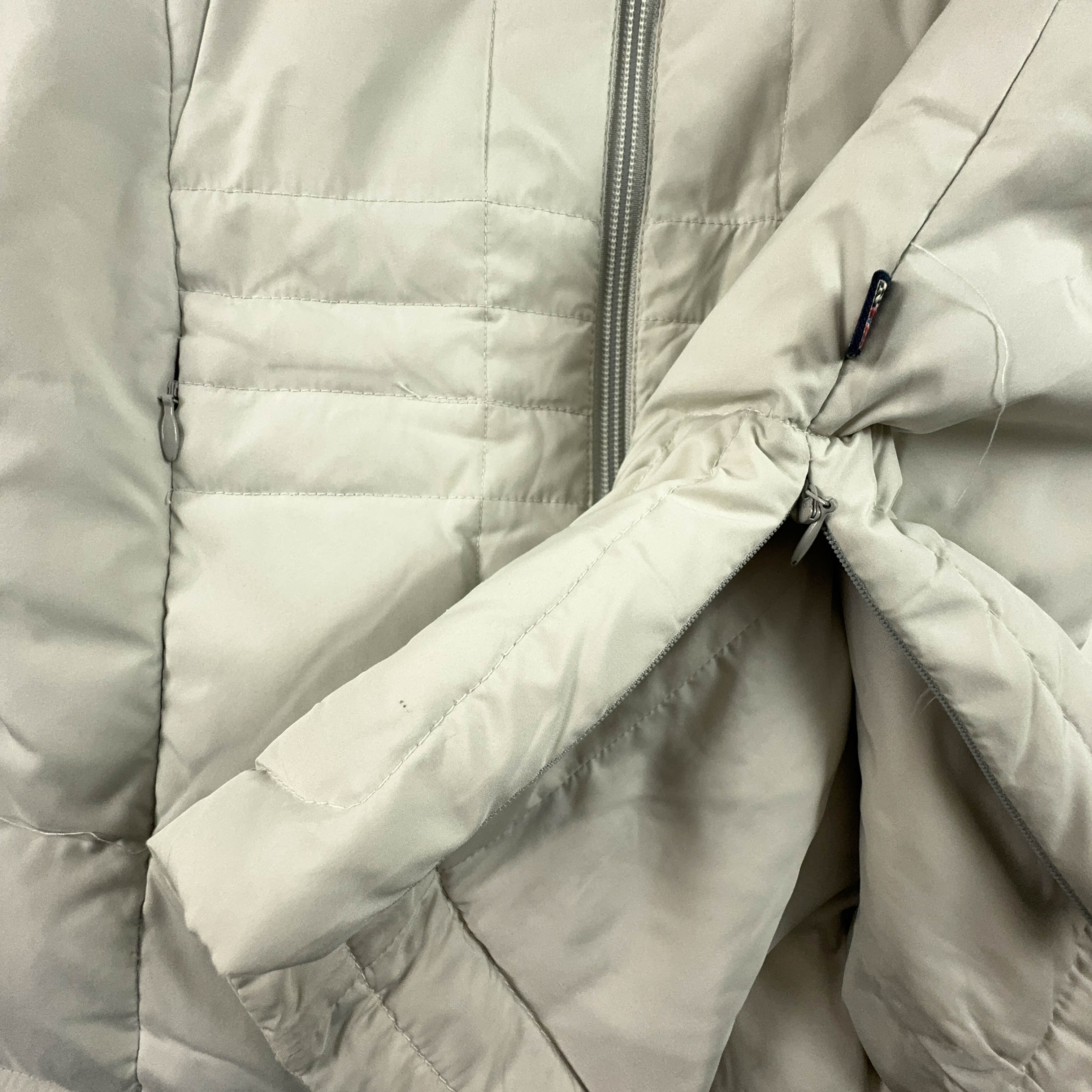 Giacca smanicata Napapijri grigio chiaro con zip - Taglia S donna