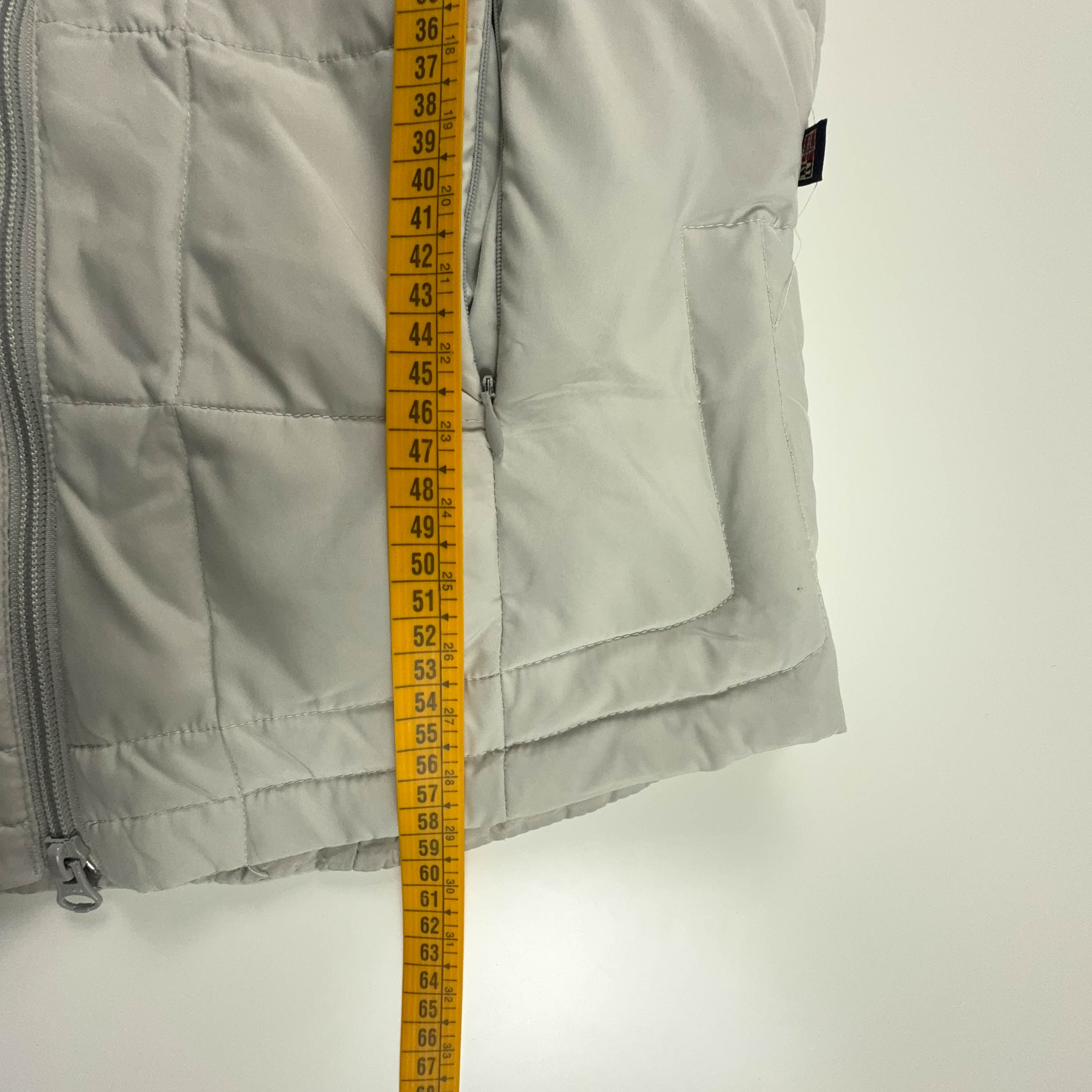 Giacca smanicata Napapijri grigio chiaro con zip - Taglia S donna