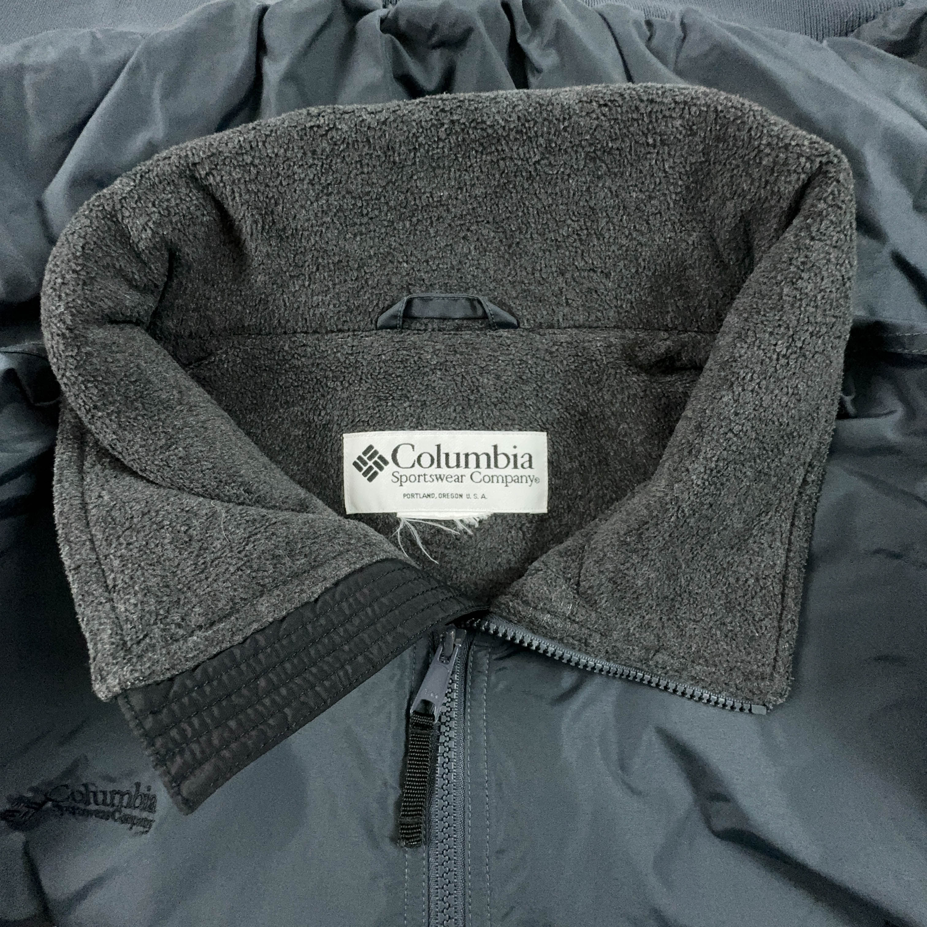 Giacca Columbia grigio scuro impermeabile con zip - Taglia XL/XXL uomo