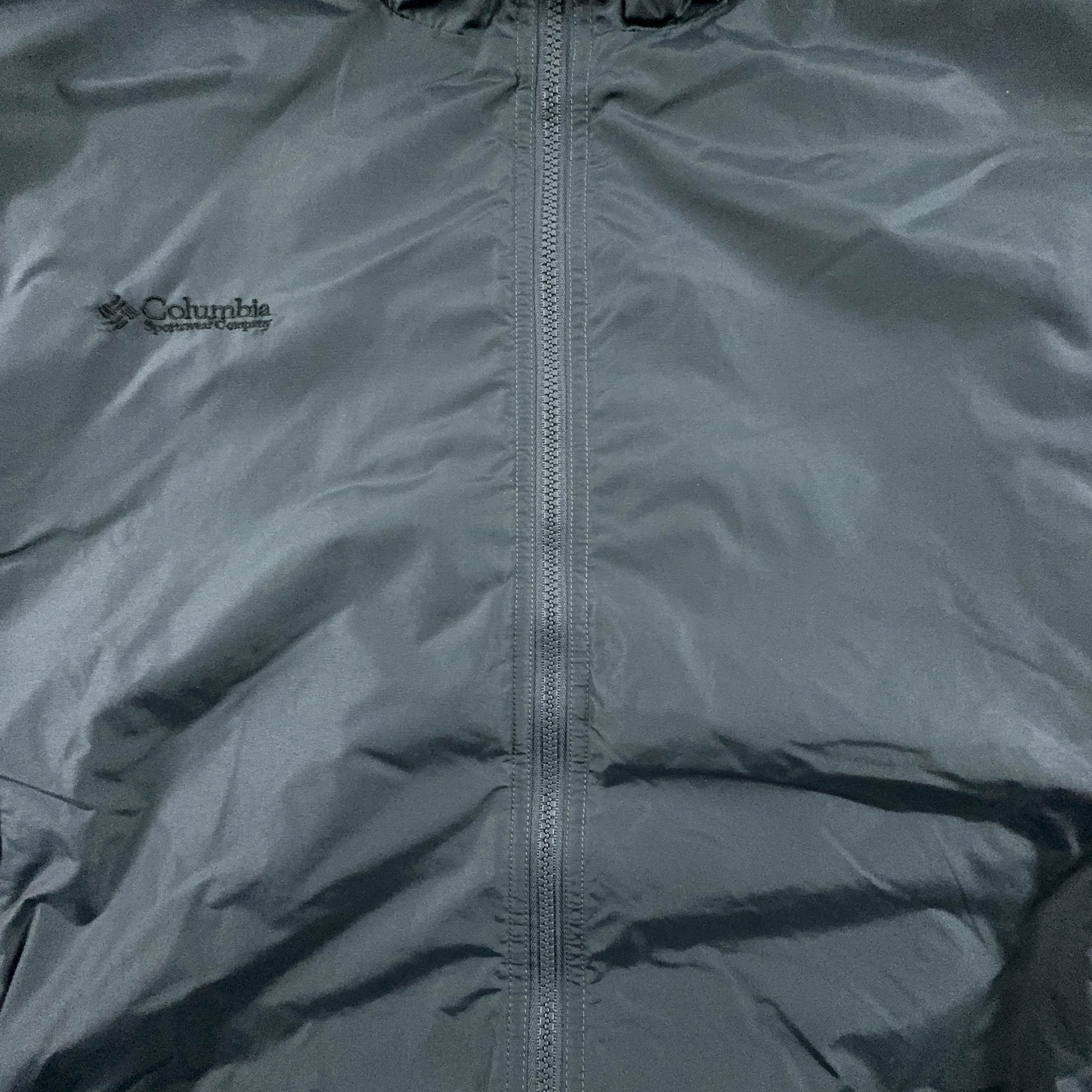 Giacca Columbia grigio scuro impermeabile con zip - Taglia XL/XXL uomo