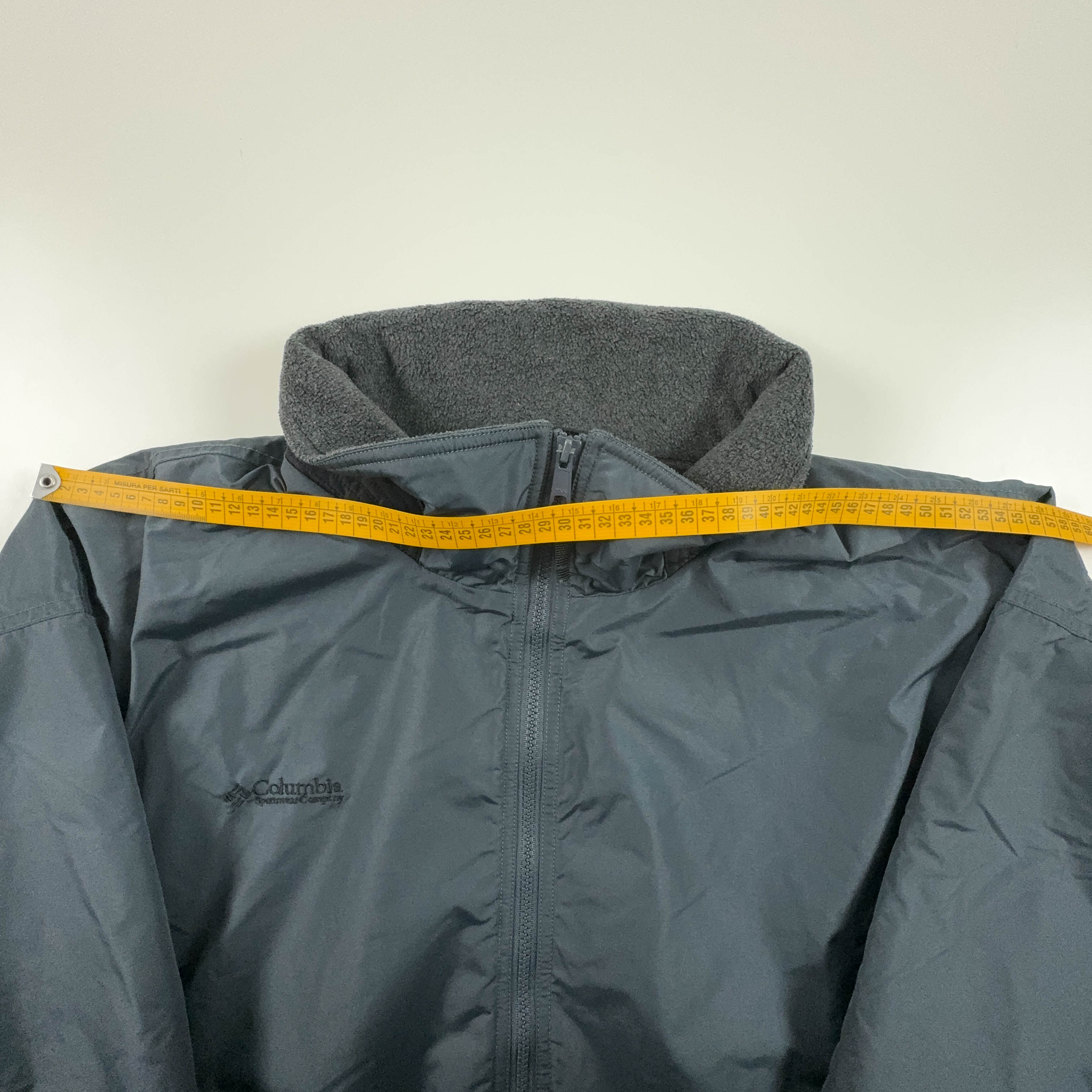 Giacca Columbia grigio scuro impermeabile con zip - Taglia XL/XXL uomo