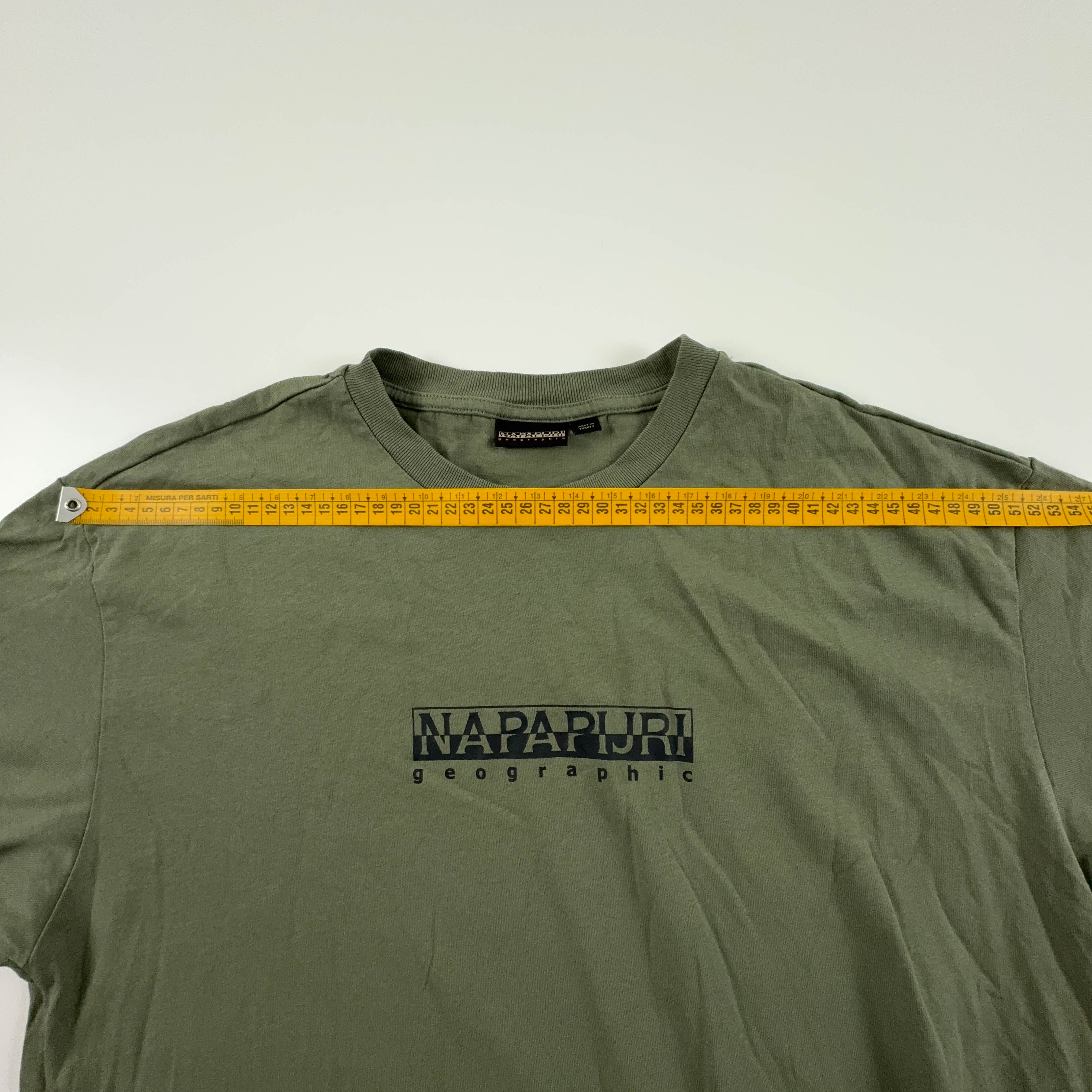 Napapijri Green Cotton T-Shirt with Print - Men's Size M/L