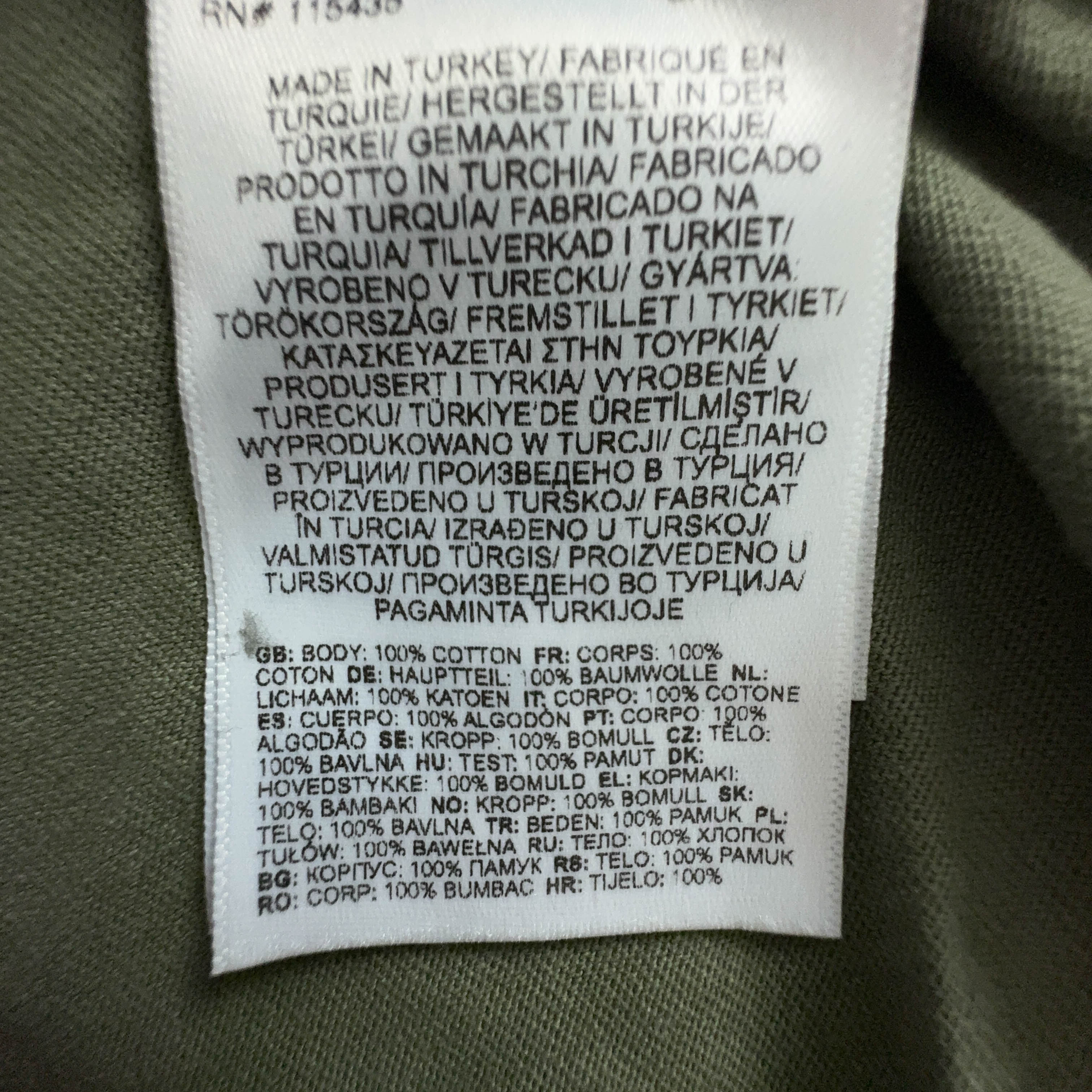 Napapijri Green Cotton T-Shirt with Print - Men's Size M/L