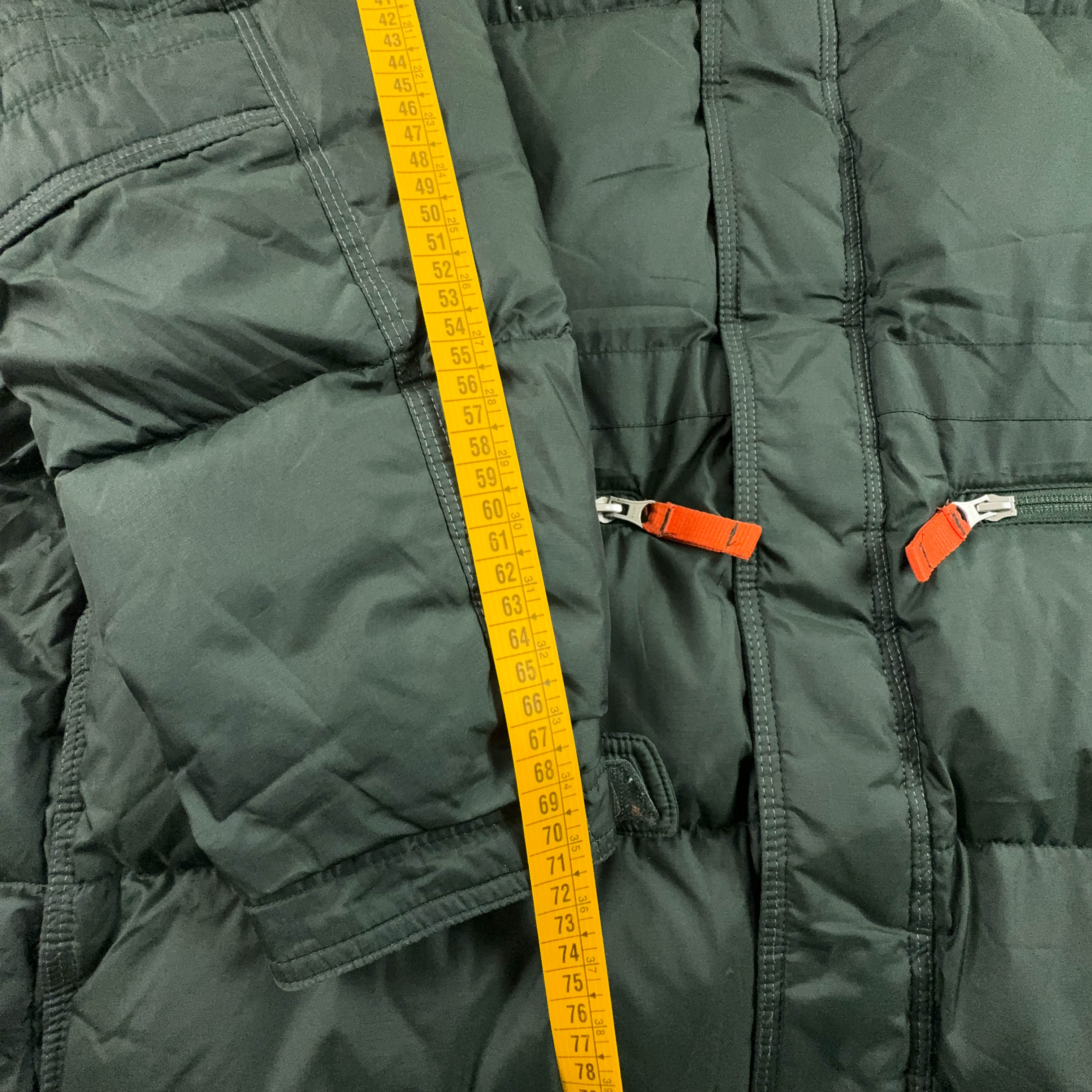 Giubbotto Nike Vintage anni 00 verde con dettagli arancioni e cappuccio - Taglia XL 188 uomo